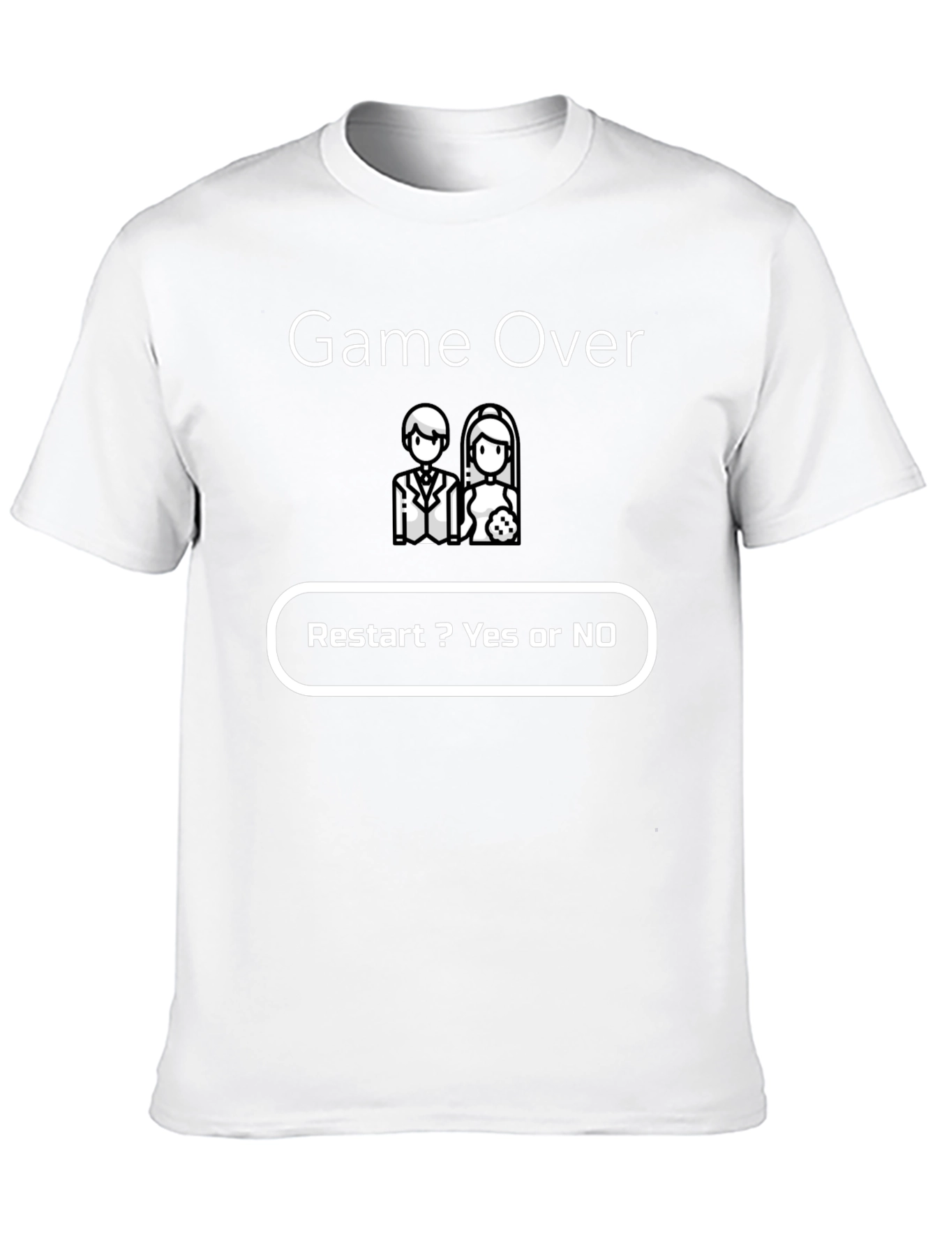 Game Over Restart T-Shirt - Funny Wedding Tee