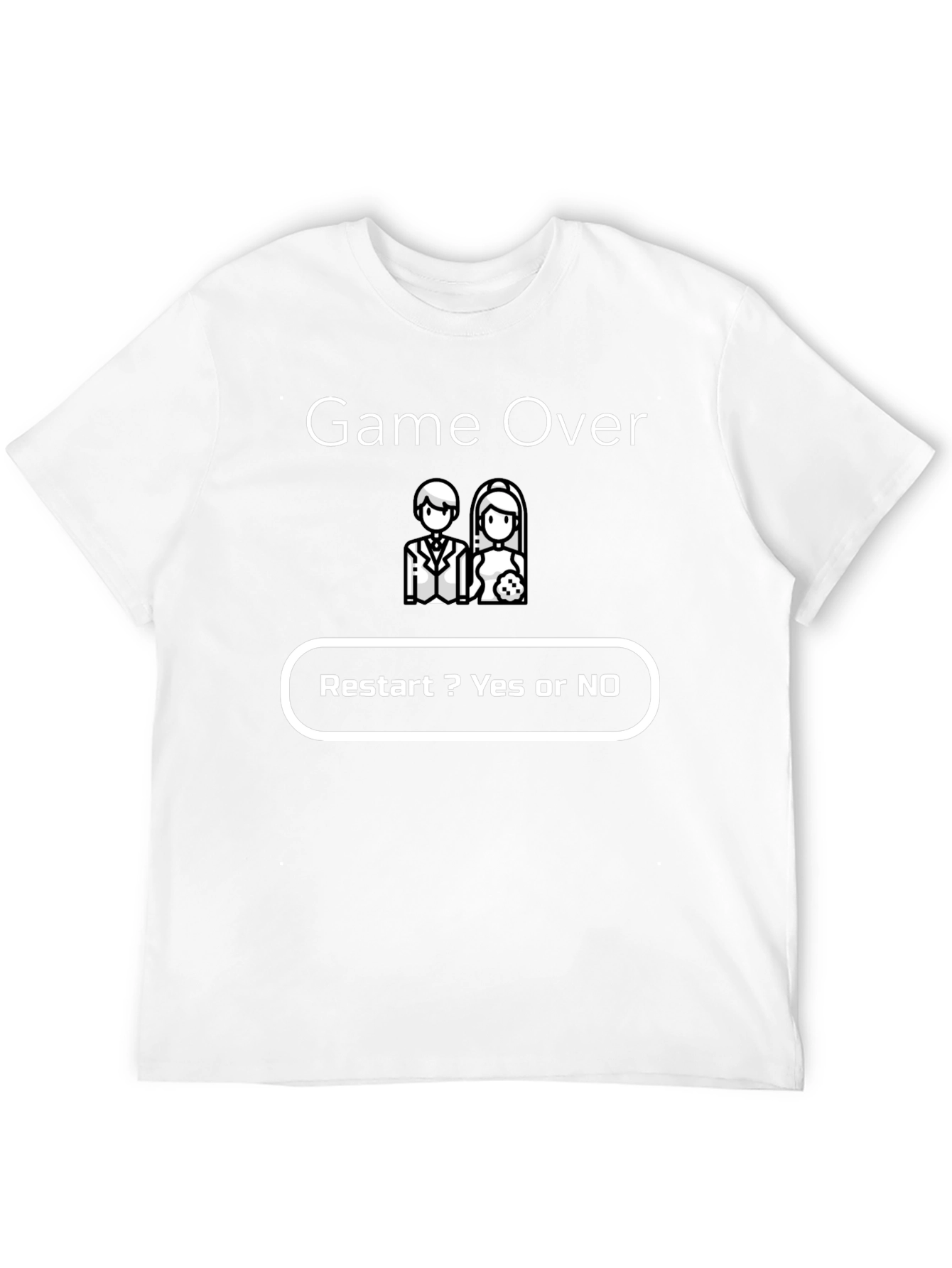 Game Over Restart T-Shirt - Funny Wedding Tee