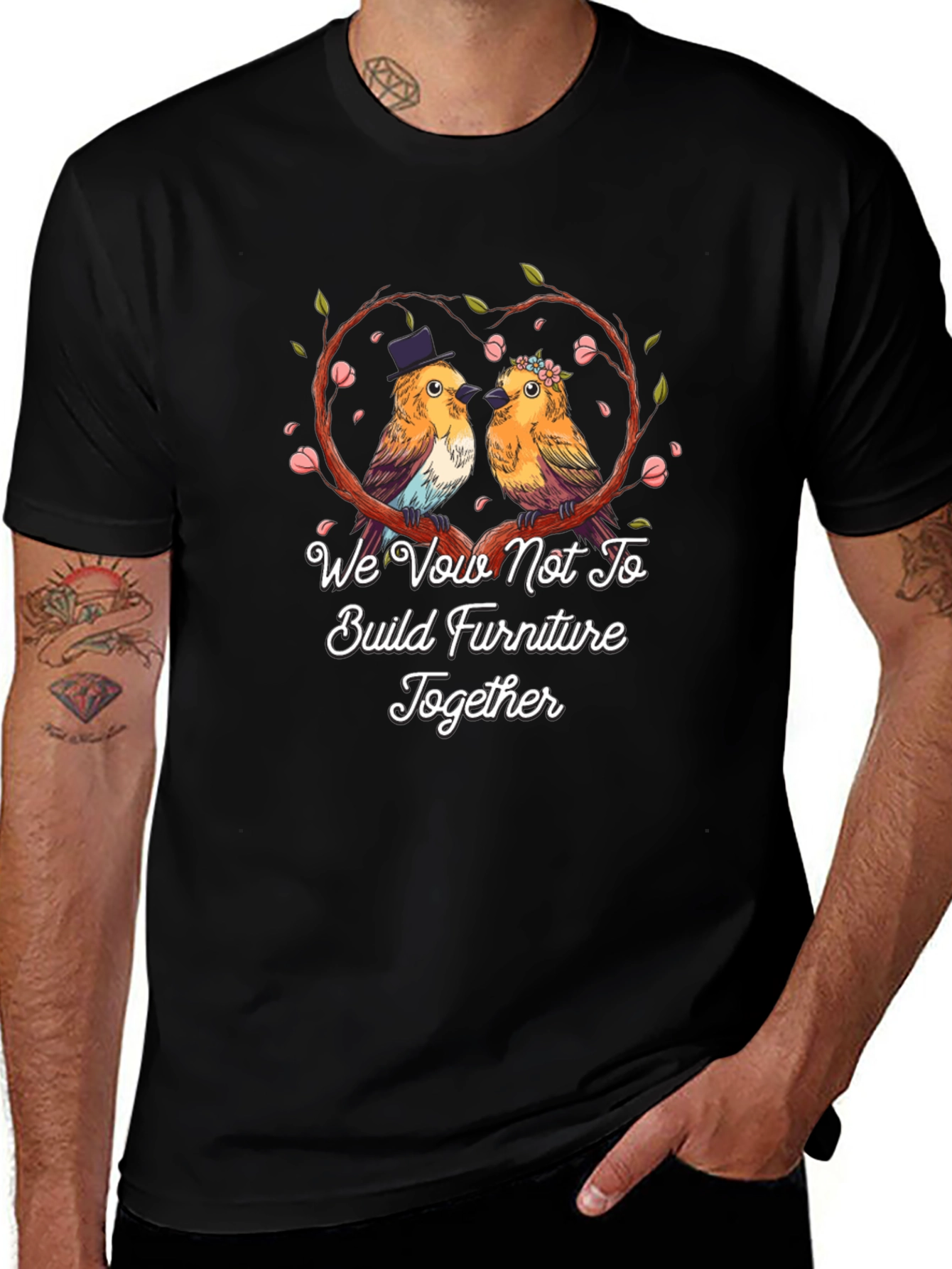 Funny Couple Bird Wedding Vow T-Shirt