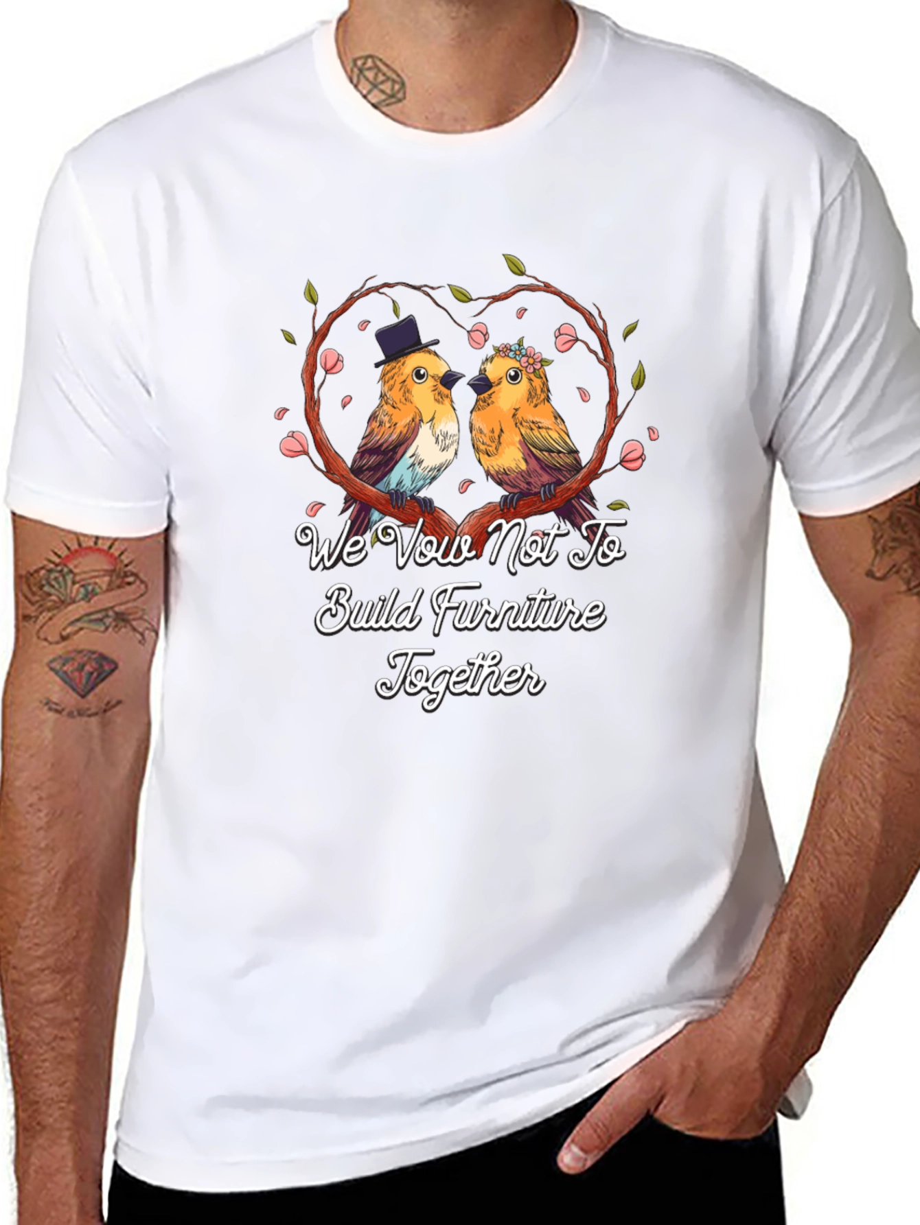 Funny Couple Bird Wedding Vow T-Shirt