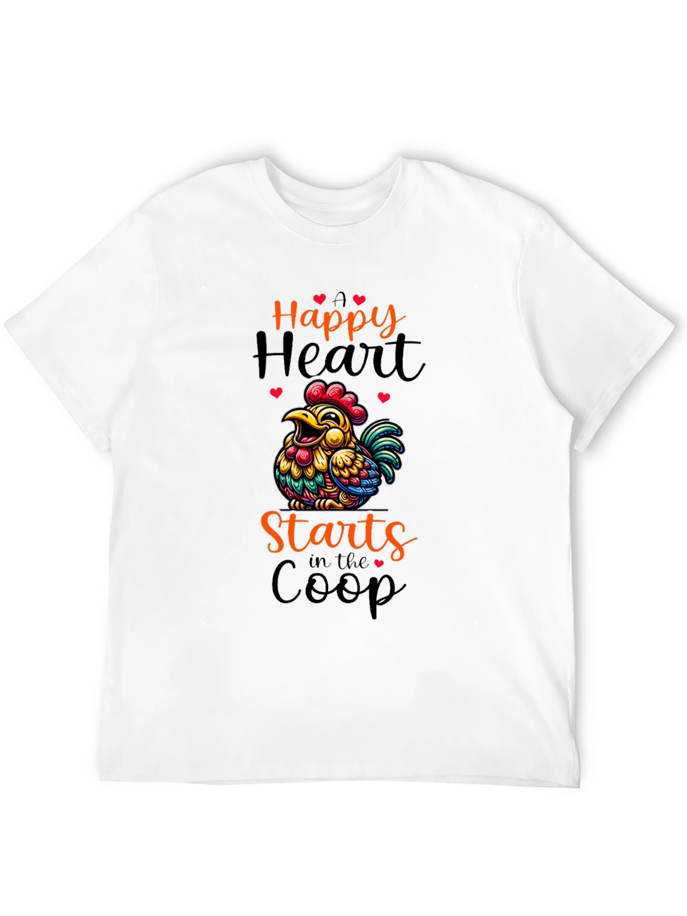 Happy Heart Chicken Coop Graphic Tee
