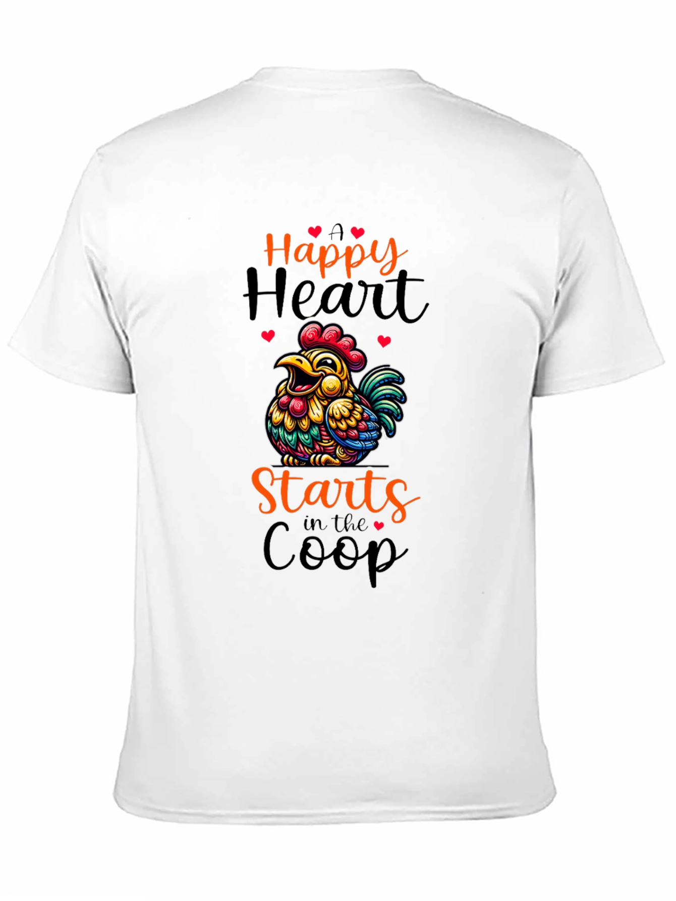 Happy Heart Chicken Coop Graphic Tee