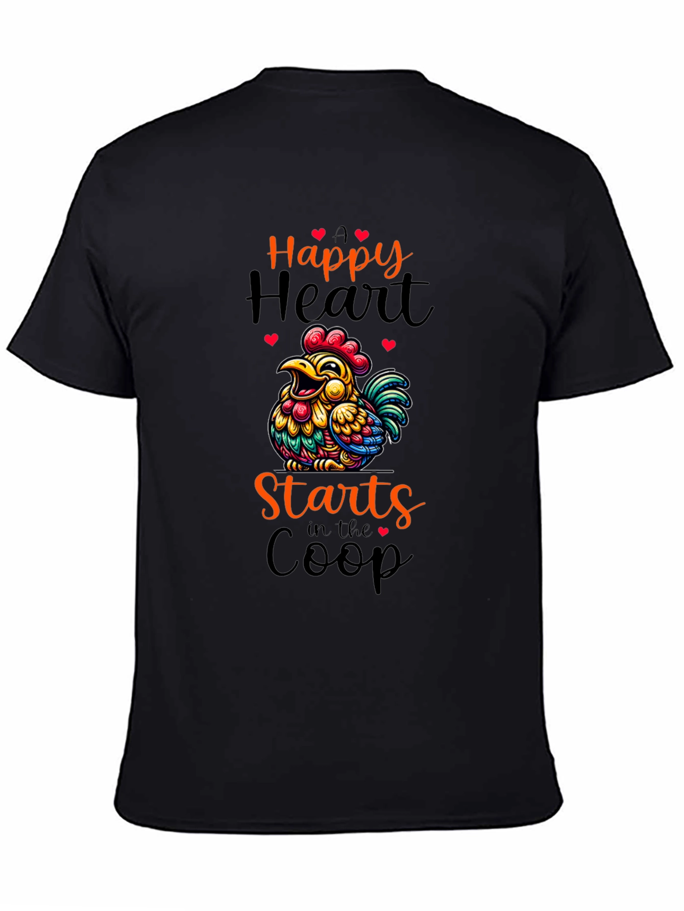 Happy Heart Chicken Coop Graphic Tee