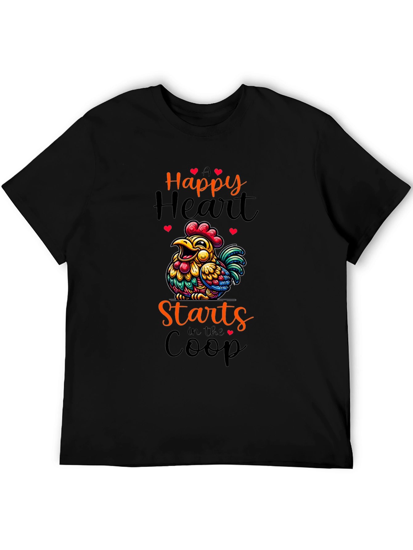 Happy Heart Chicken Coop Graphic Tee
