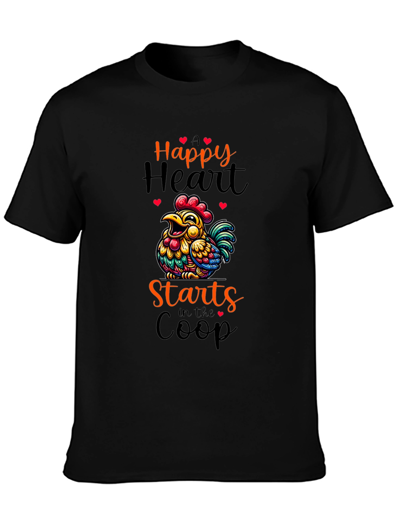Happy Heart Chicken Coop Graphic Tee