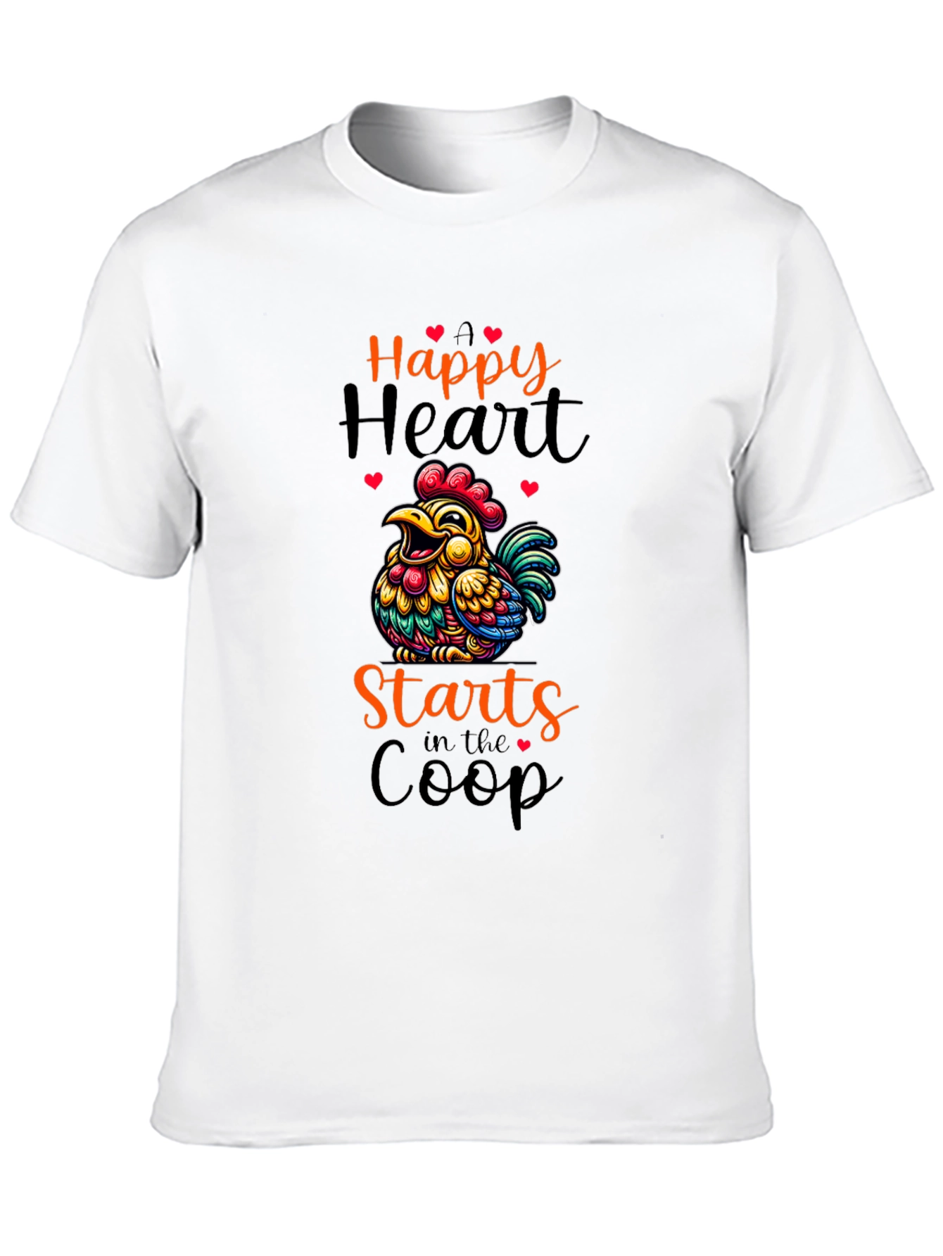 Happy Heart Chicken Coop Graphic Tee