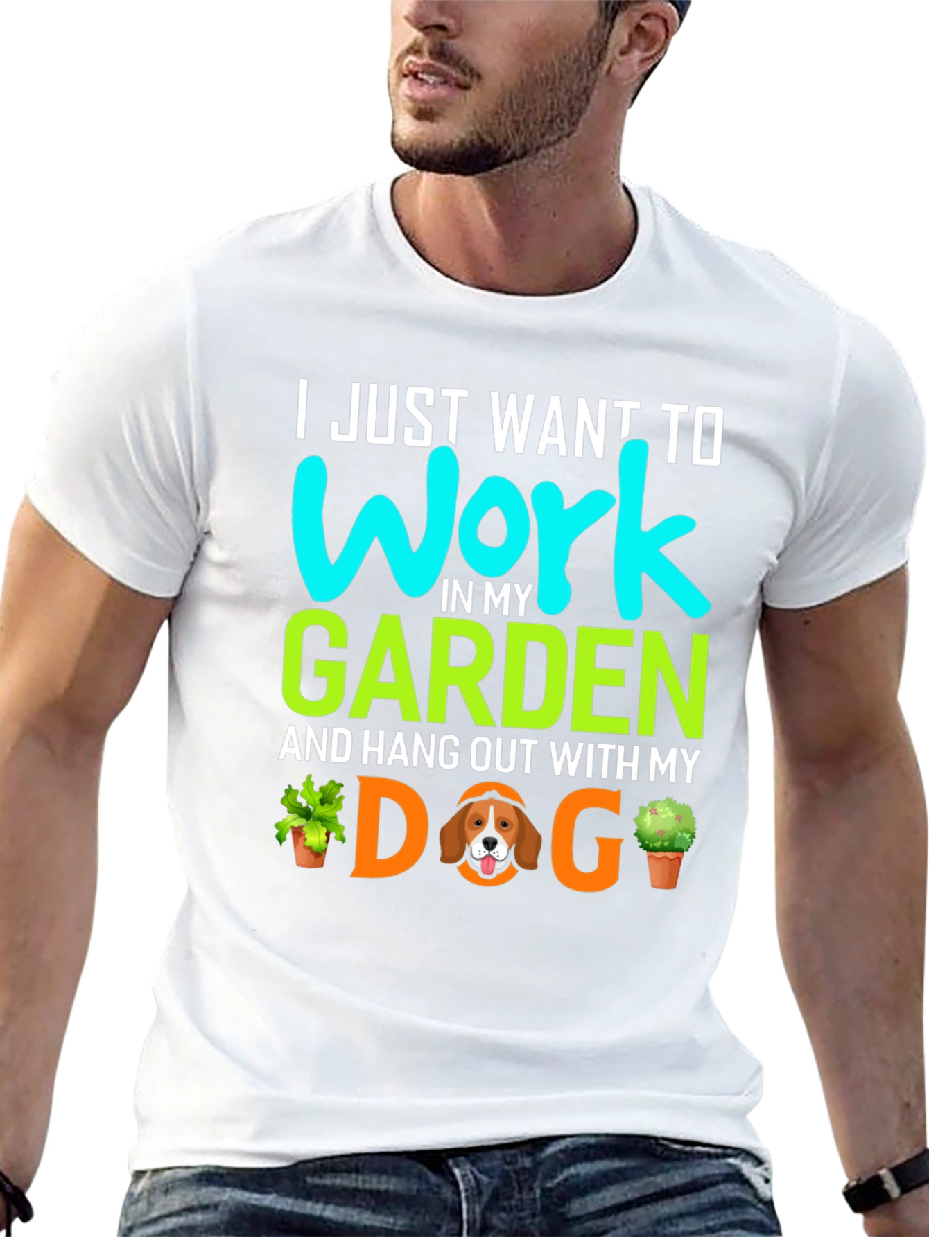 Gardening Dog T-Shirt - Work In My Garden