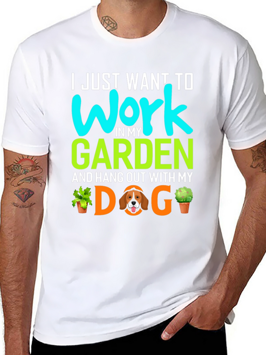 Gardening Dog T-Shirt - Work In My Garden