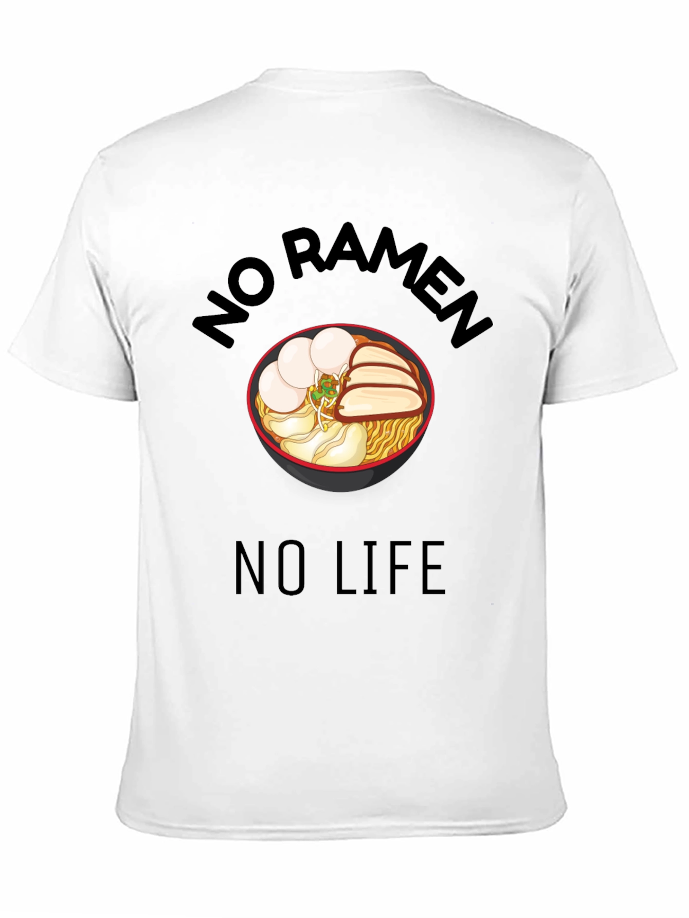 No Ramen No Life Black T-Shirt - Foodie Tee