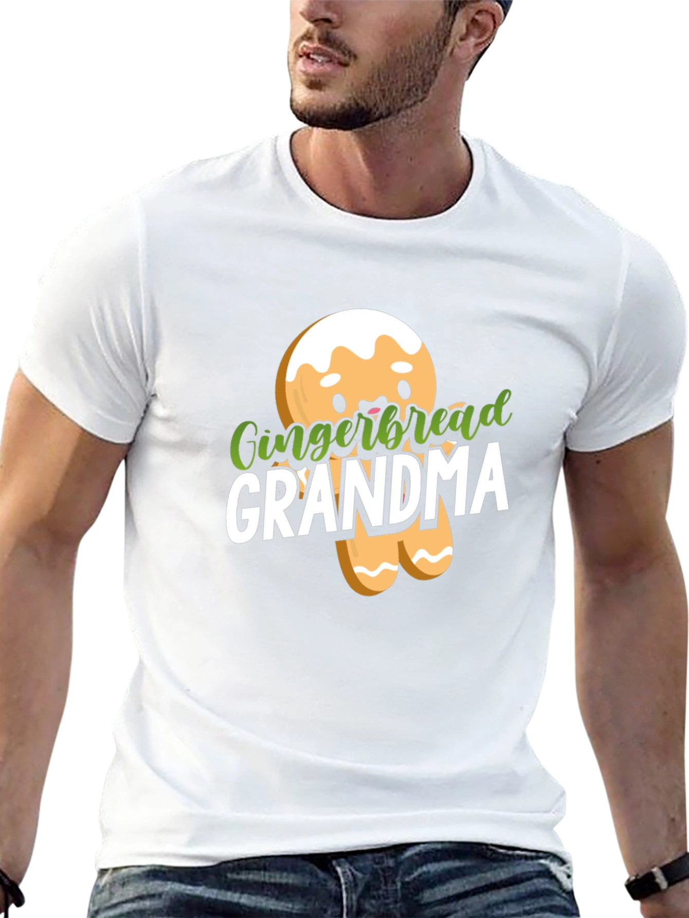 Gingerbread Grandma Black T-Shirt