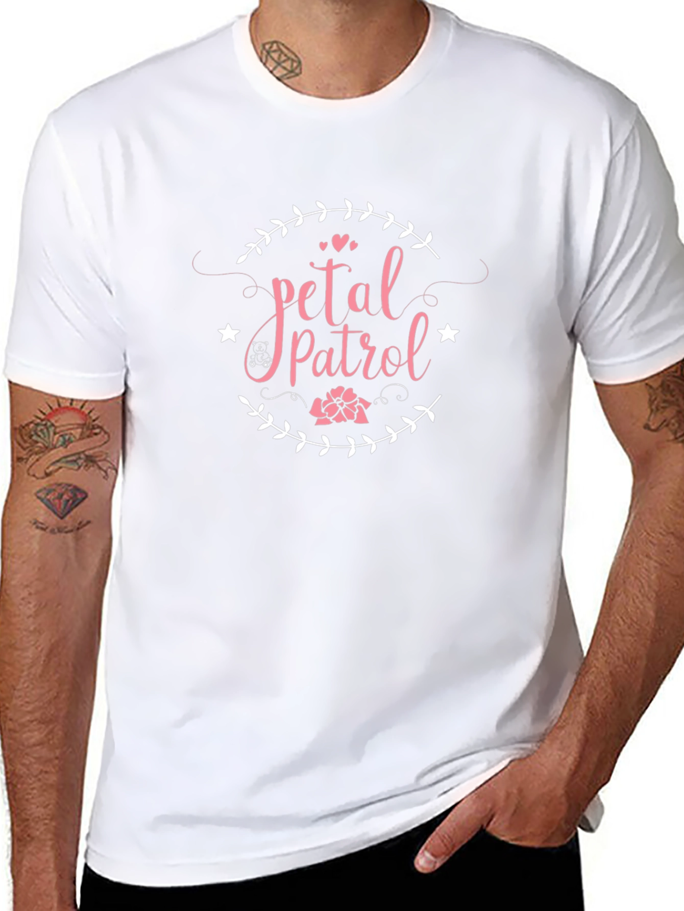 Petal Patrol Graphic Print Crew Neck Tee