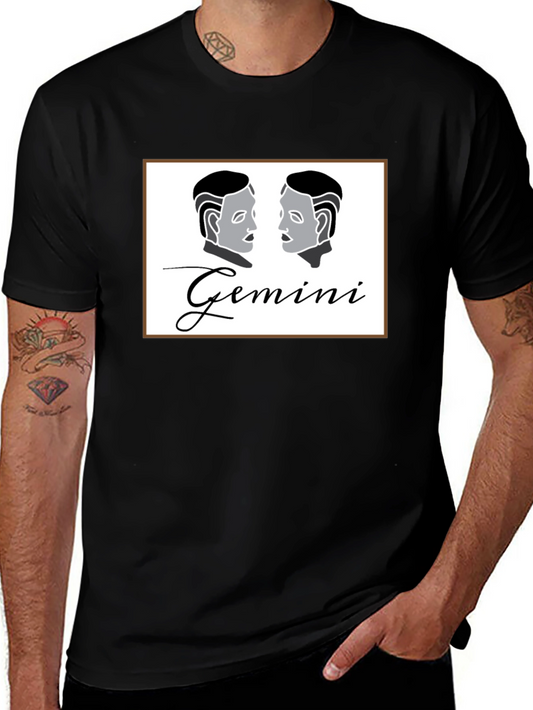 Gemini Zodiac Black T-Shirt