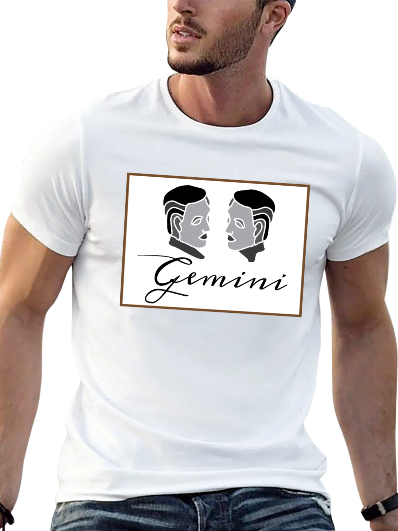 Gemini Zodiac Black T-Shirt