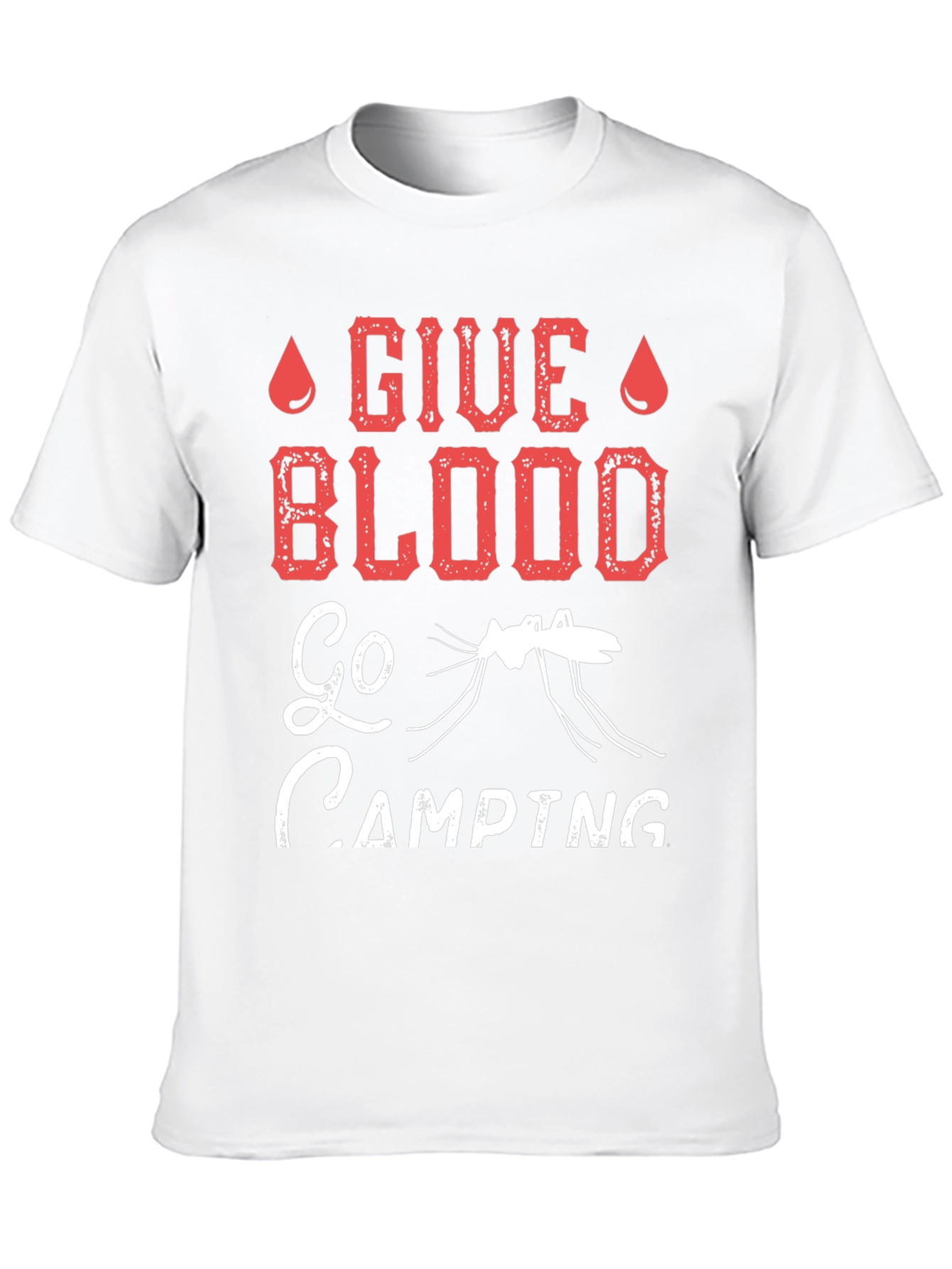Give Blood Go Camping Graphic T-Shirt