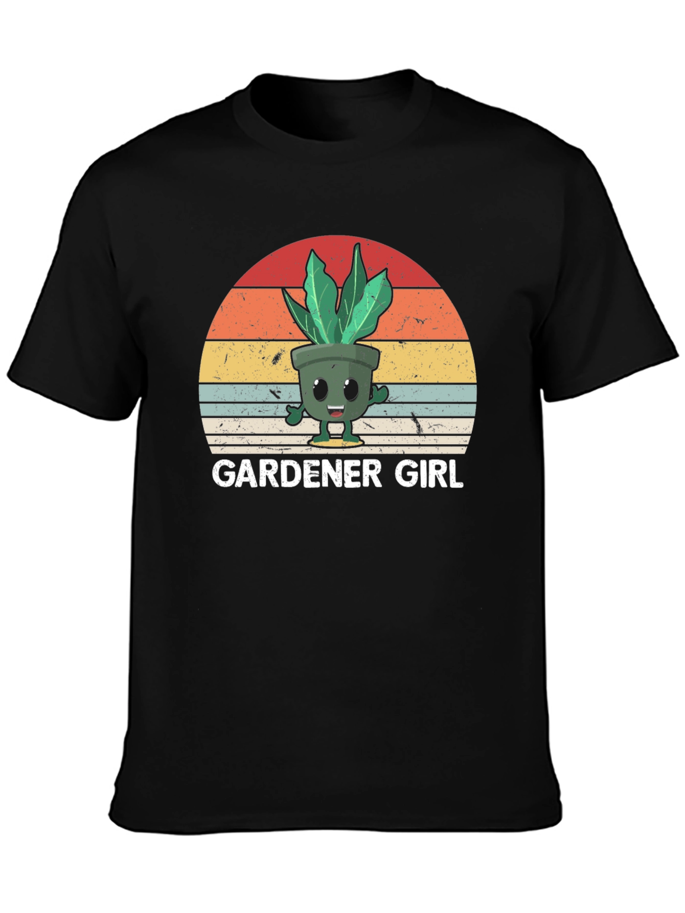 Gardener Girl Plant Retro T-Shirt