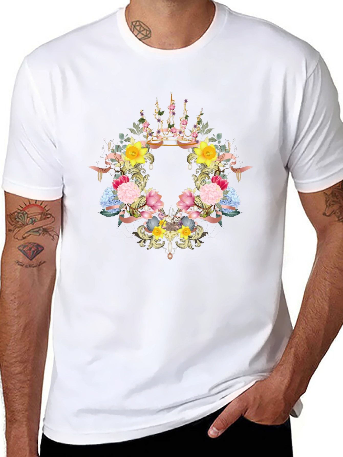 Floral Crown Graphic T-Shirt