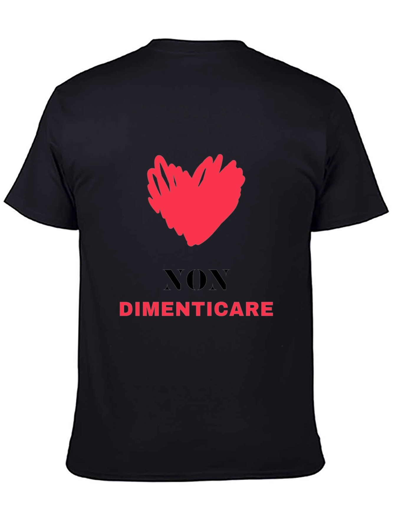 Dont Forget Tee - Heart Graphic Black T-Shirt