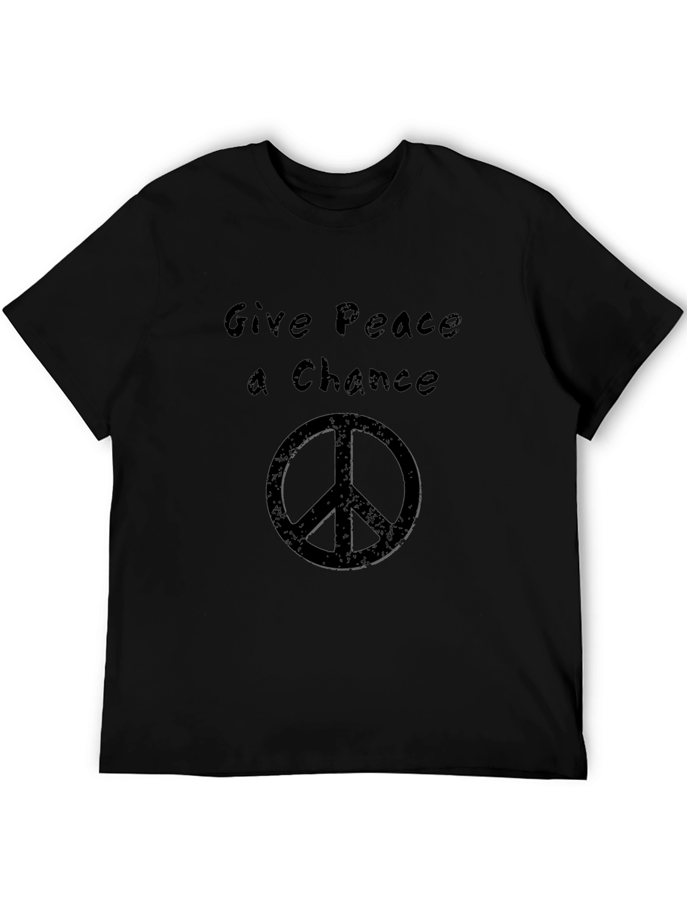 Give Peace a Chance Black T-Shirt
