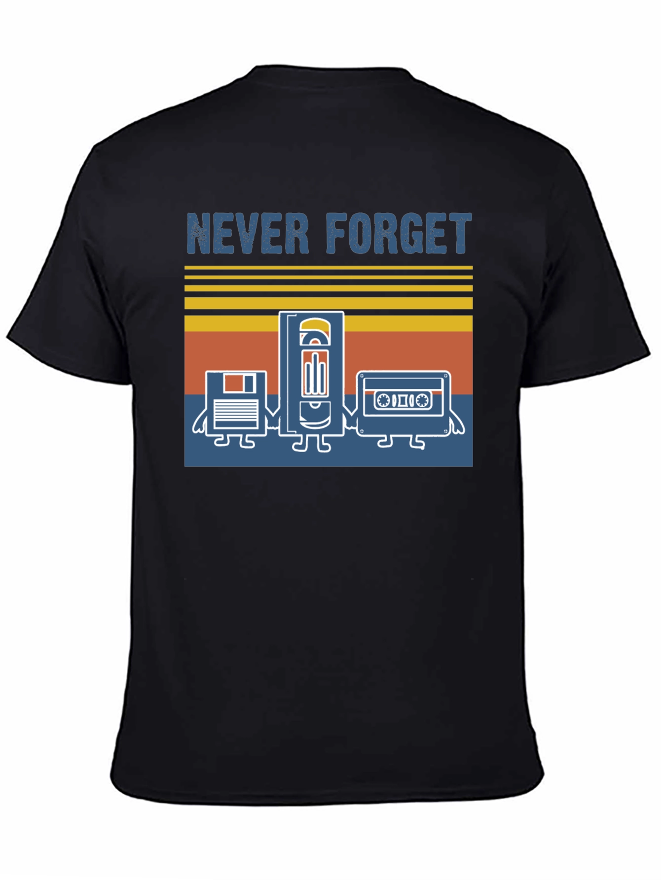 Never Forget Graphic Tee - Retro Media T-Shirt