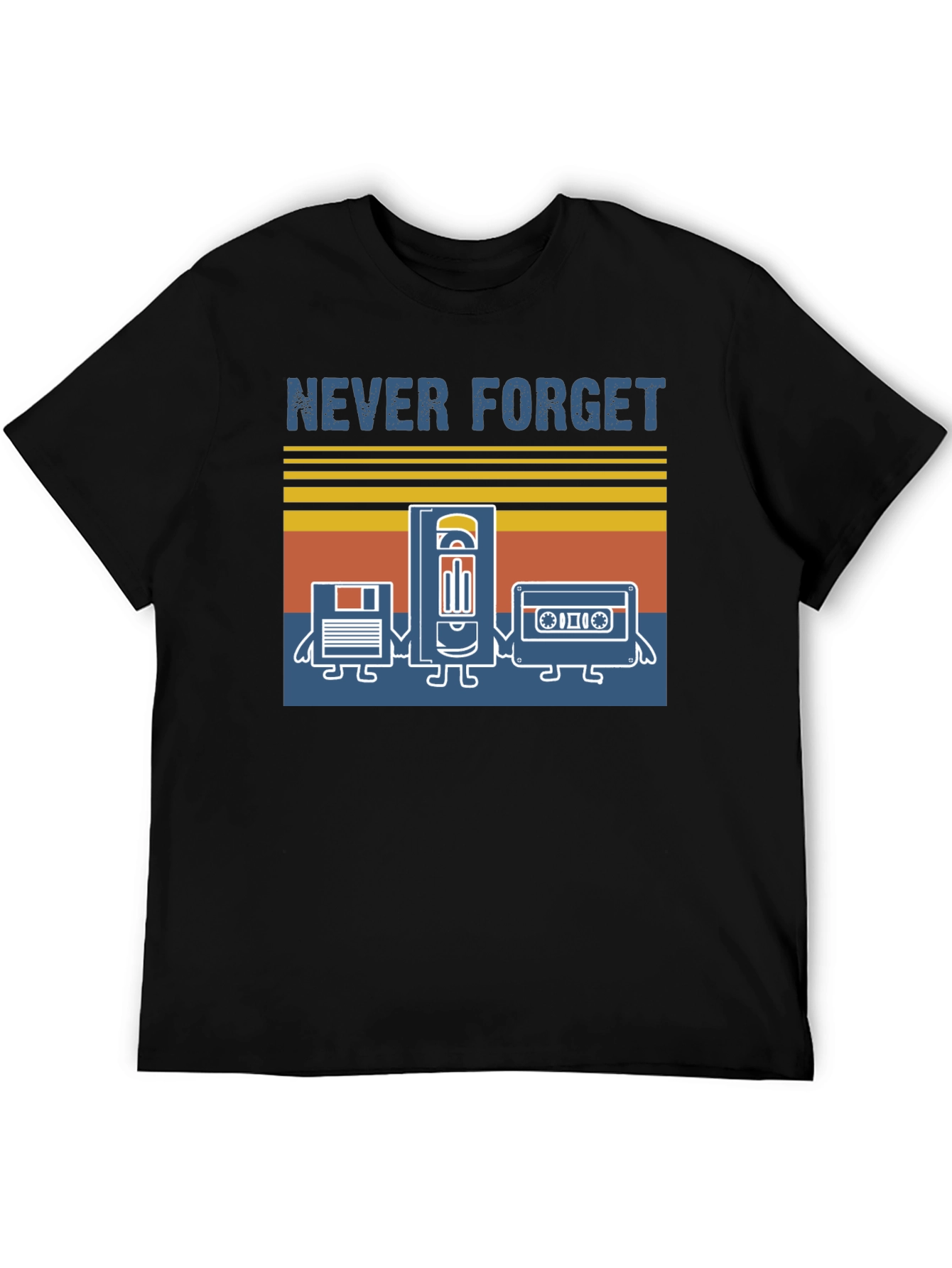 Never Forget Graphic Tee - Retro Media T-Shirt