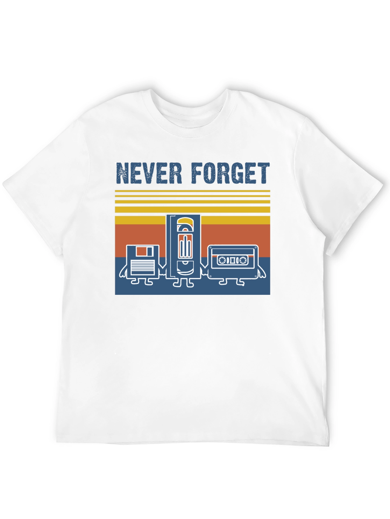 Never Forget Graphic Tee - Retro Media T-Shirt