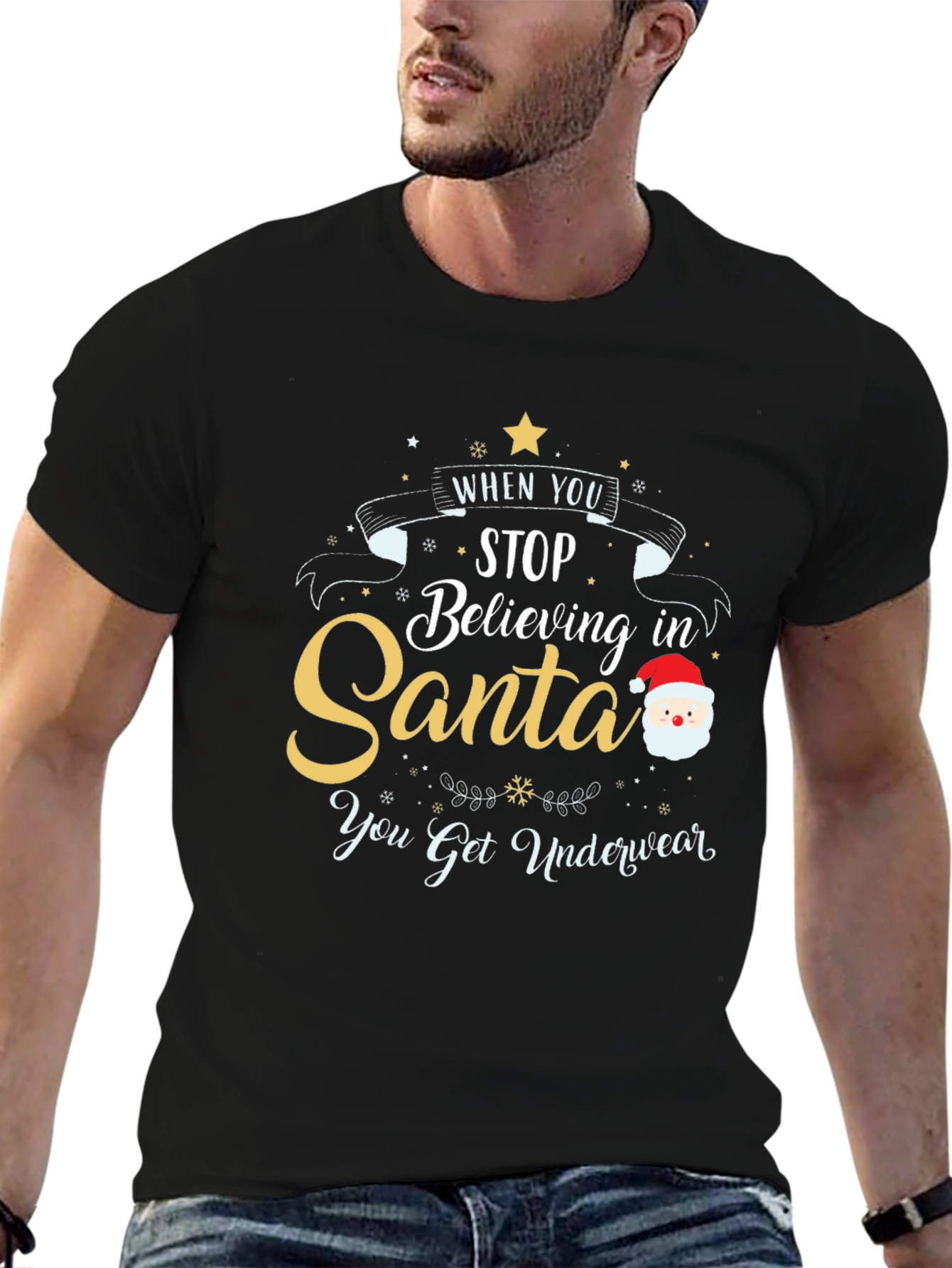 Funny Santa Underwear Christmas T-Shirt