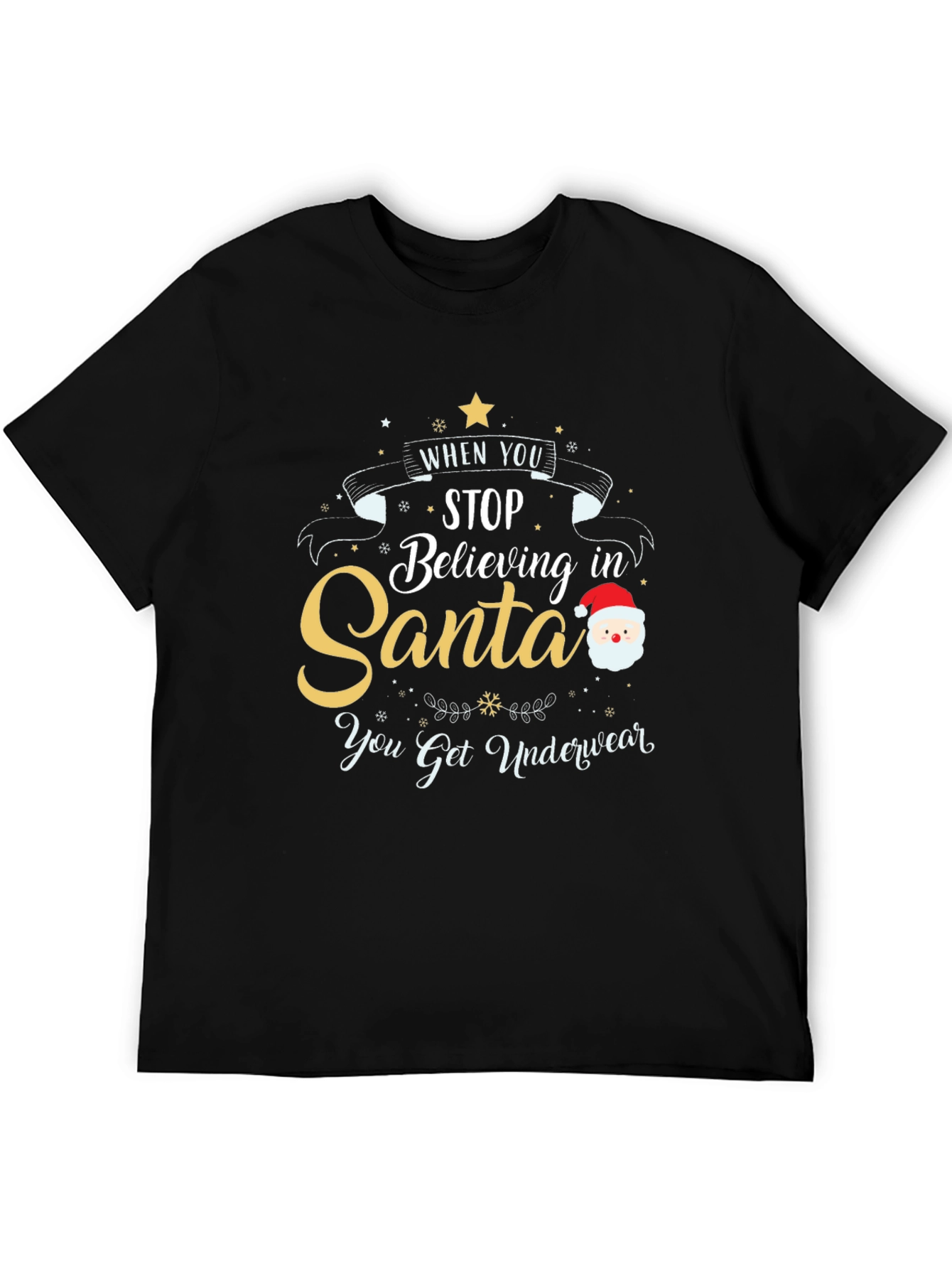 Funny Santa Underwear Christmas T-Shirt