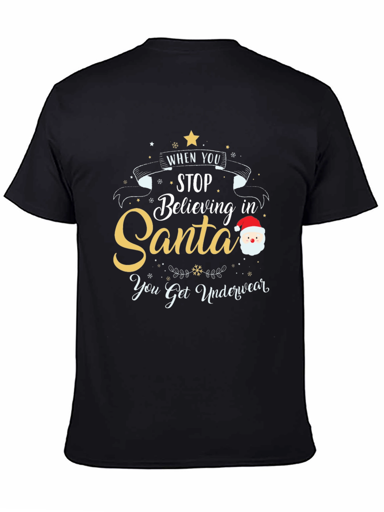 Funny Santa Underwear Christmas T-Shirt