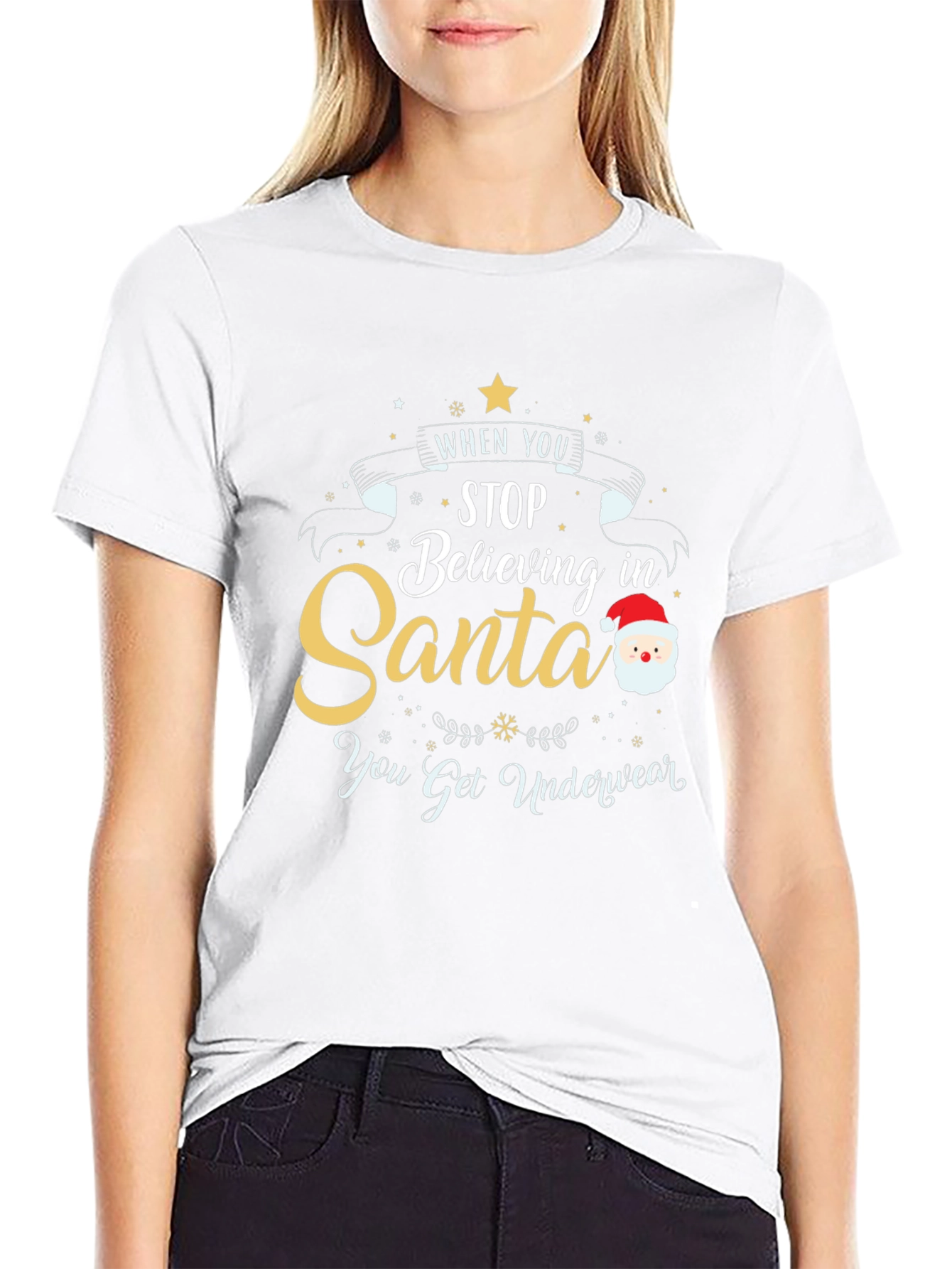 Funny Santa Underwear Christmas T-Shirt