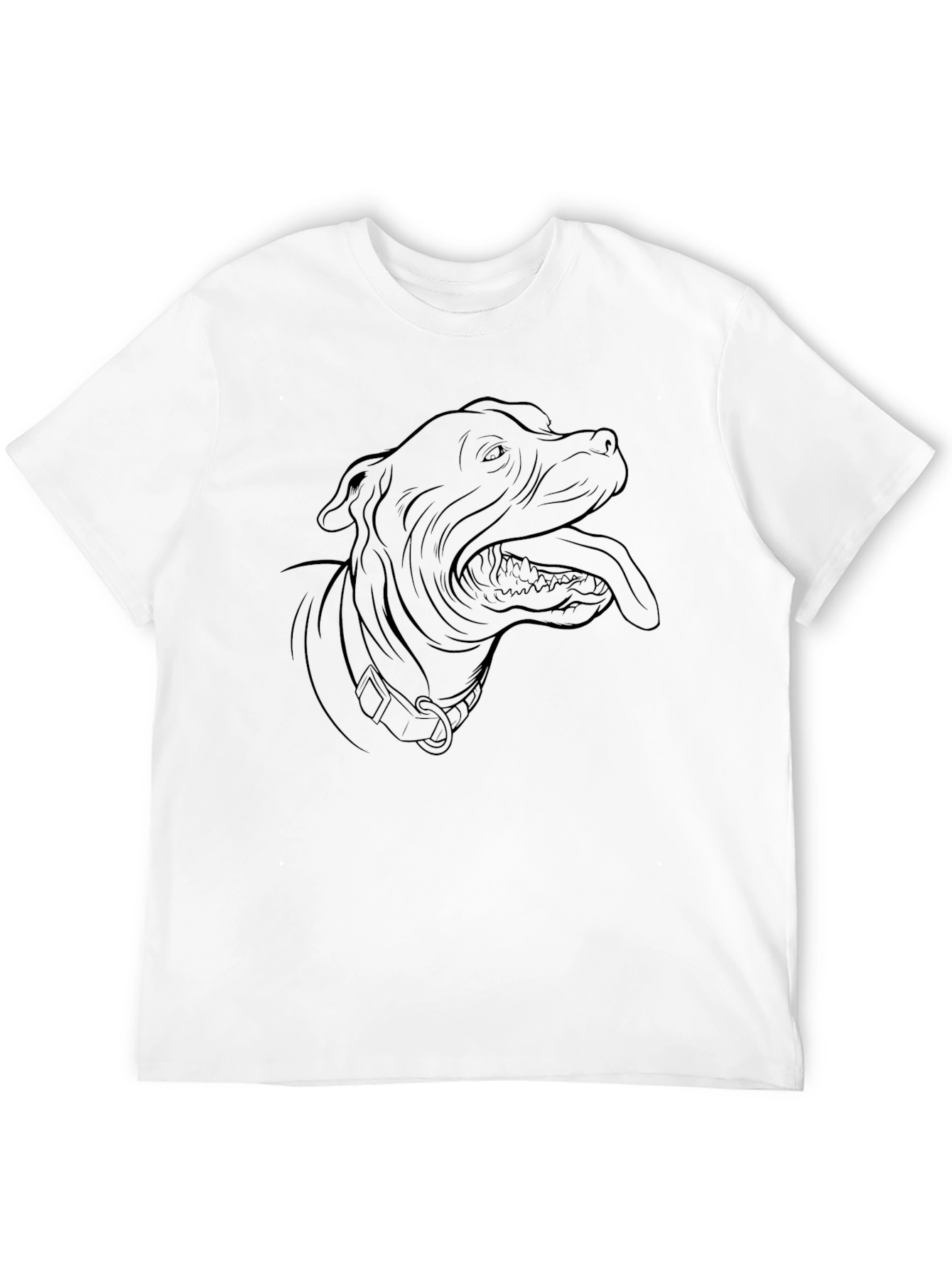 Pitbull Outline T-Shirt – Cute Dog Lover Graphic Tee Gift