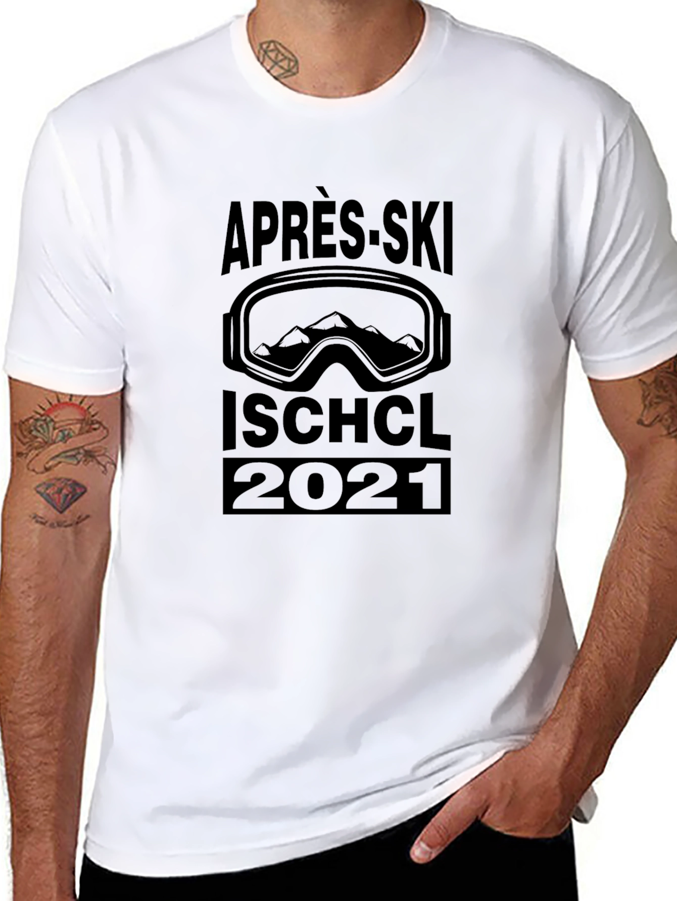 Après-Ski Ischgl 2021 Black Graphic Tee
