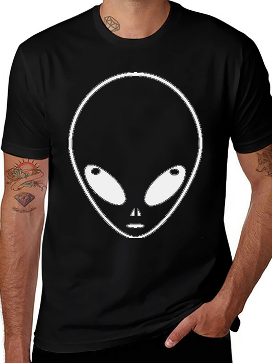 Alien Graphic Tee - Black Cotton Blend
