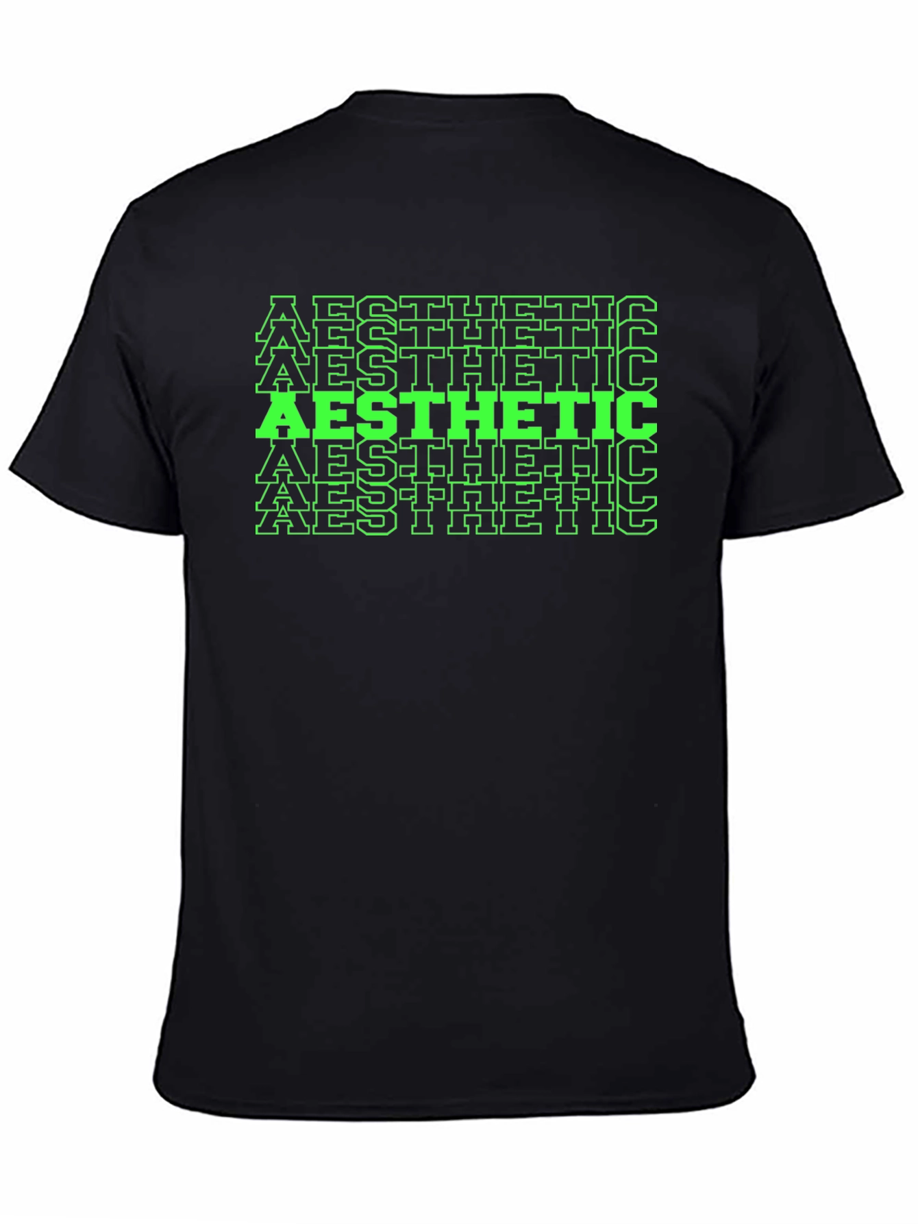 Aesthetic Graphic Print Tee - Black