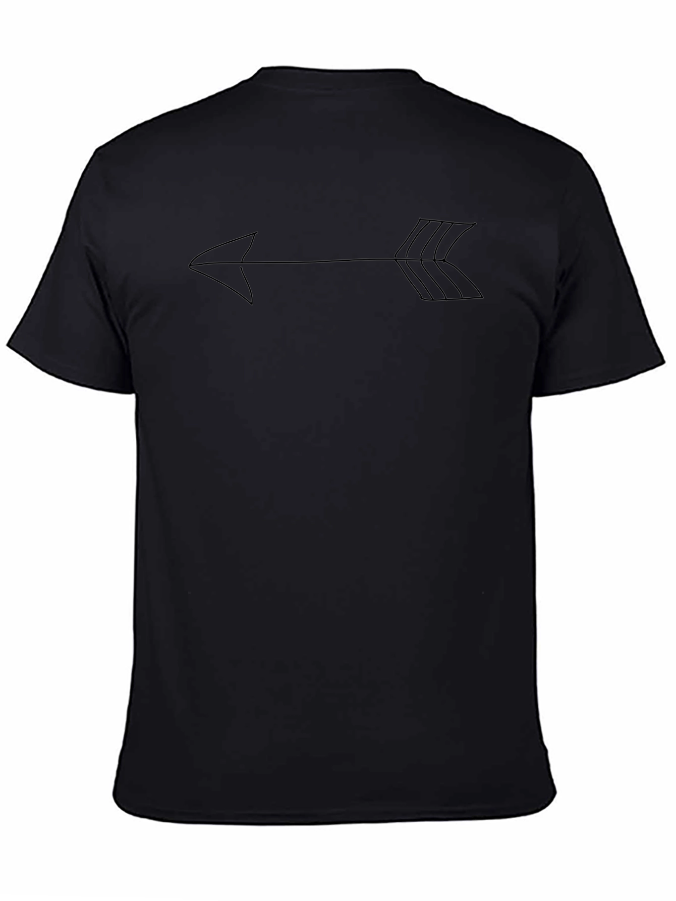Arrow Graphic Black T-Shirt - Minimalist Design