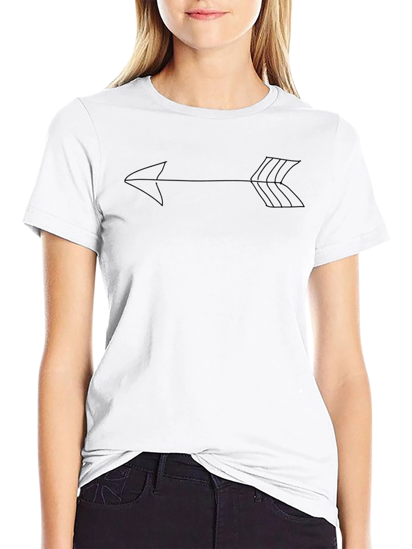 Arrow Graphic Black T-Shirt - Minimalist Design