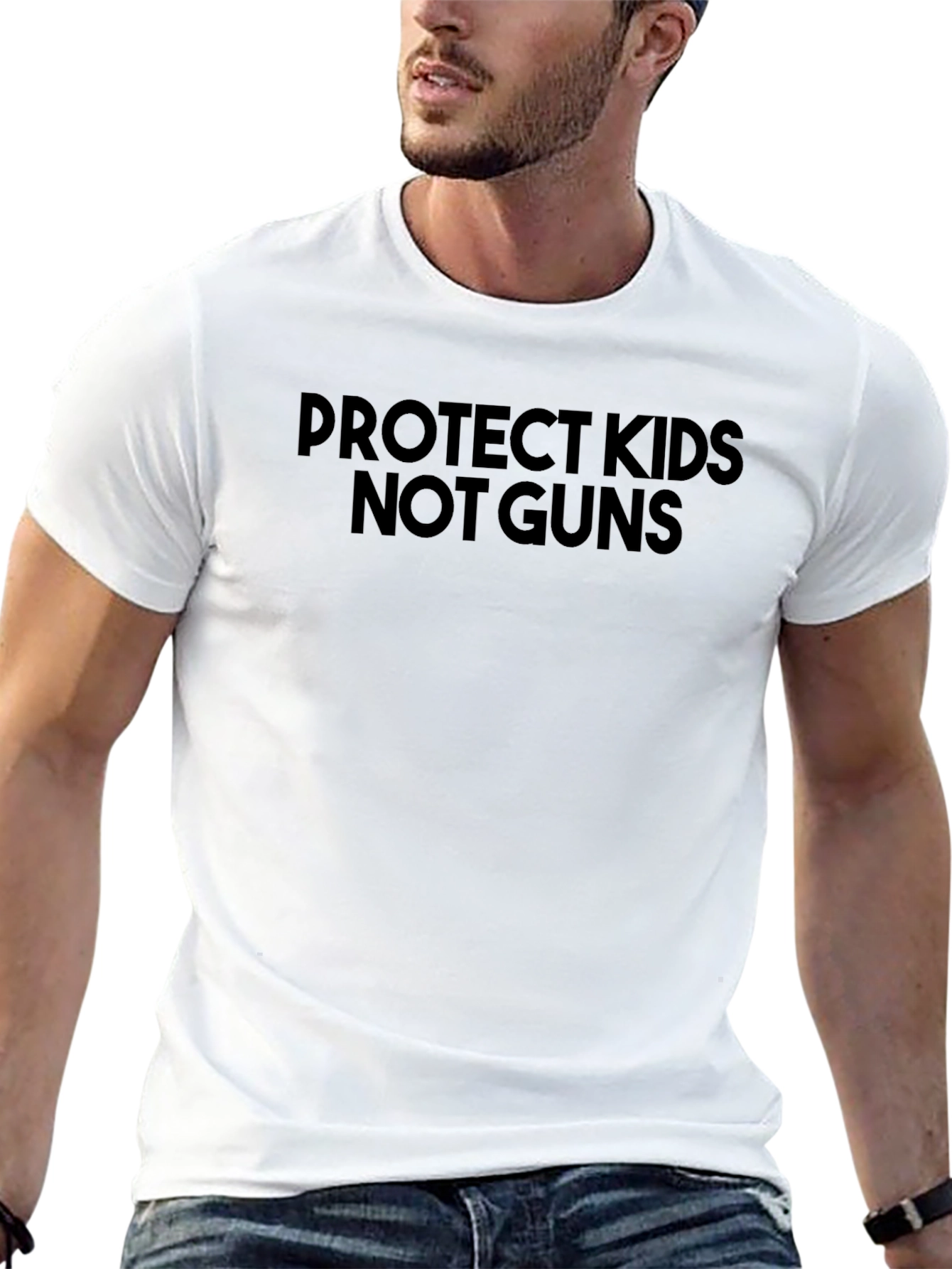 Protect Kids Not Guns Black T-Shirt