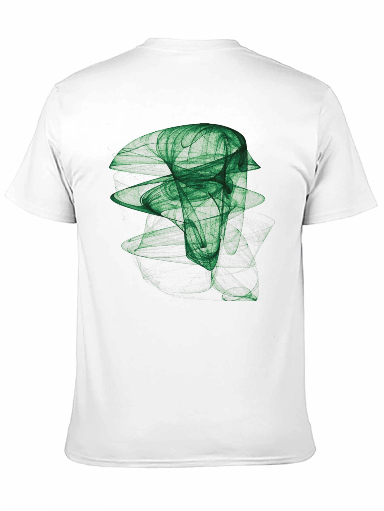 Abstract Green Graphic Print Black T-Shirt