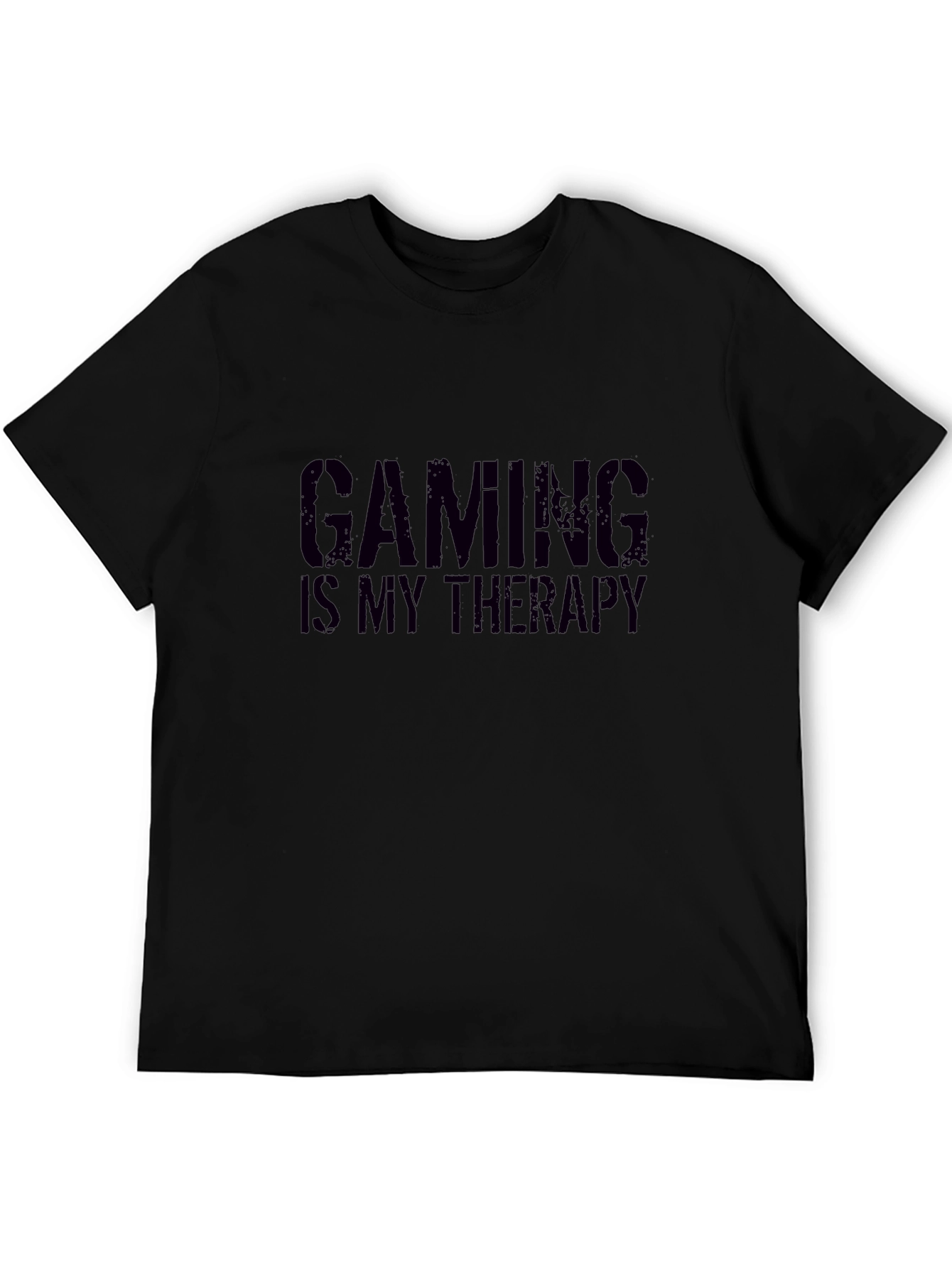 Gaming Is My Therapy Black T-Shirt