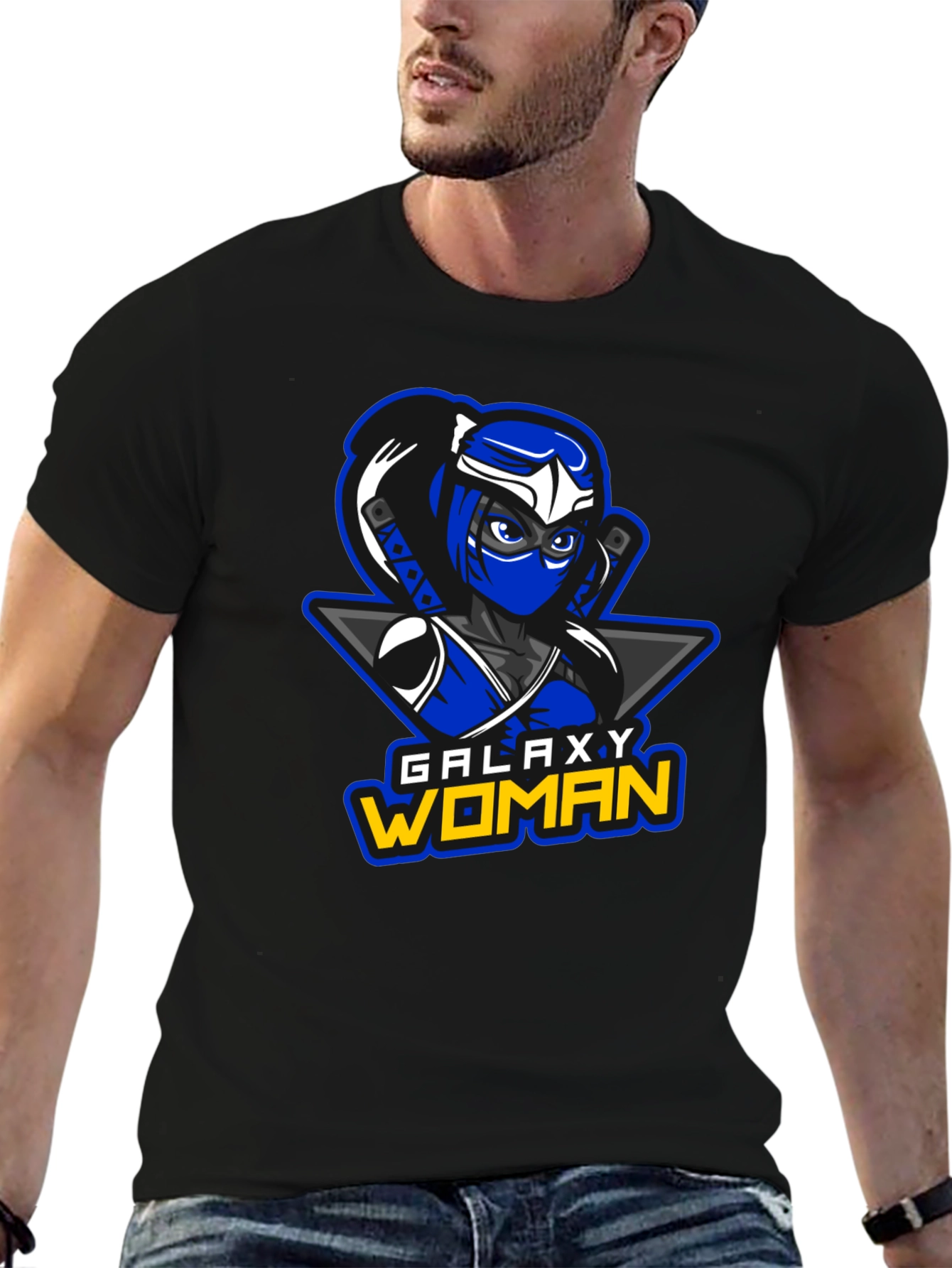 Galaxy Woman Ninja Graphic T-Shirt
