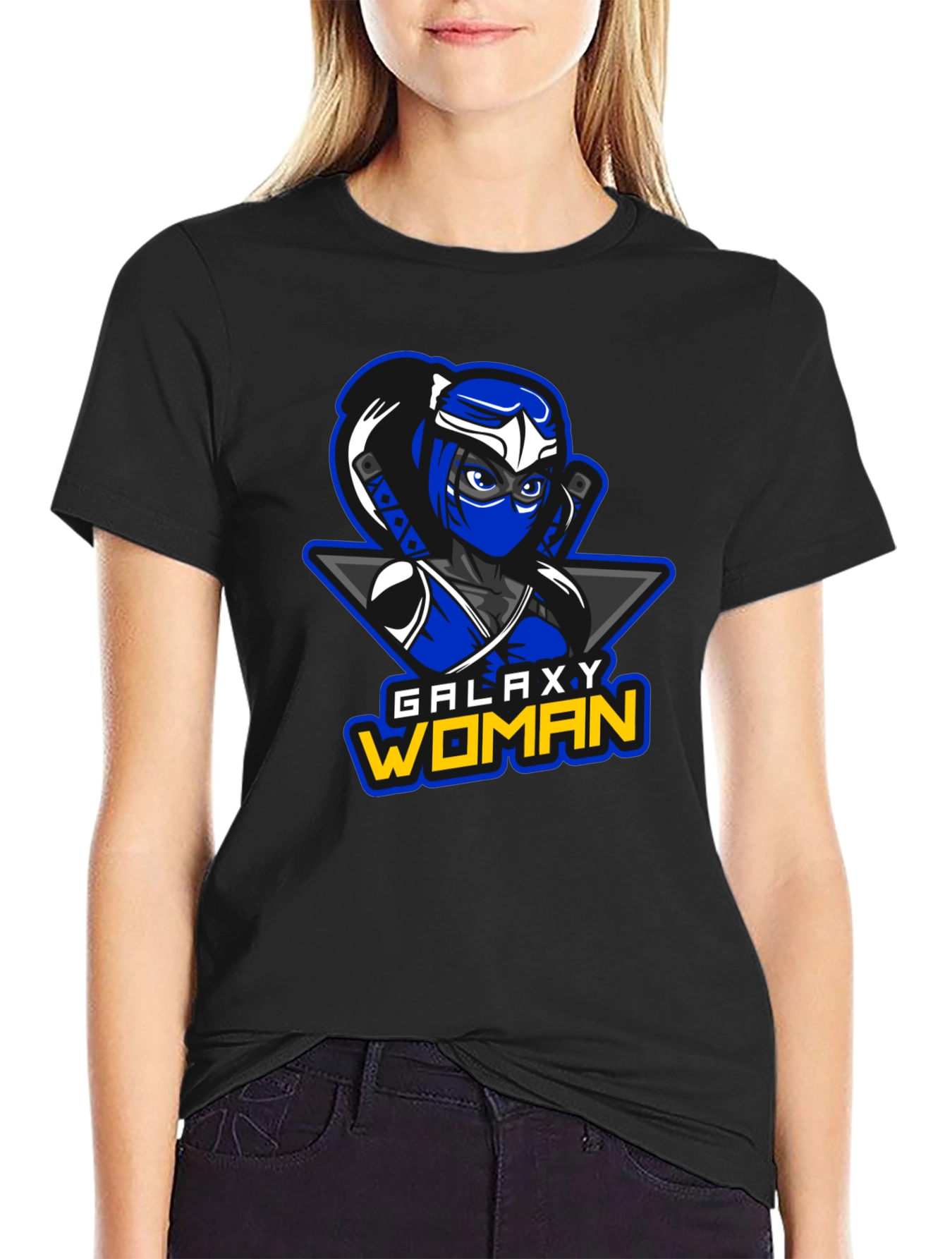 Galaxy Woman Ninja Graphic T-Shirt