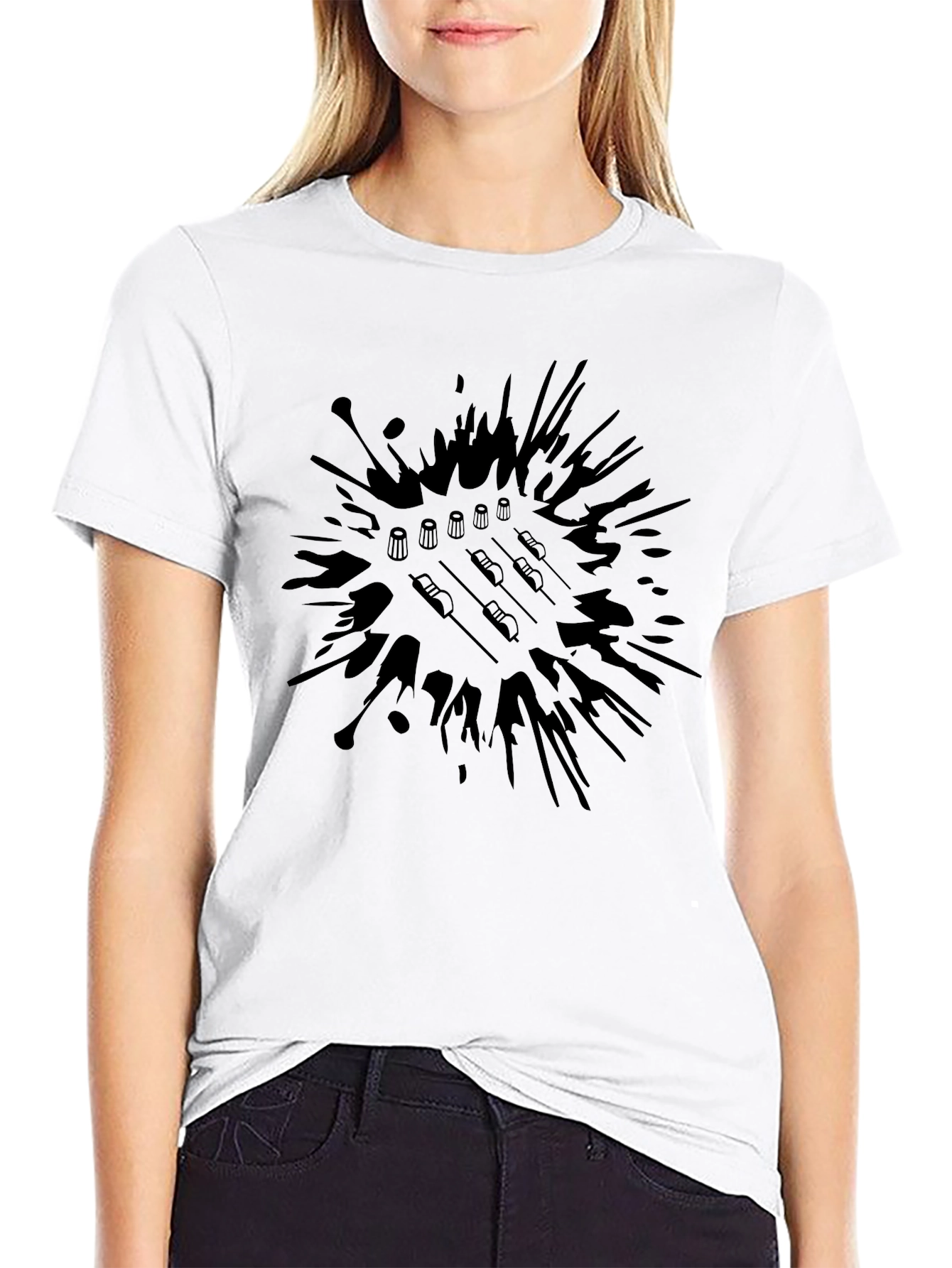 Abstract Badminton T-Shirt
