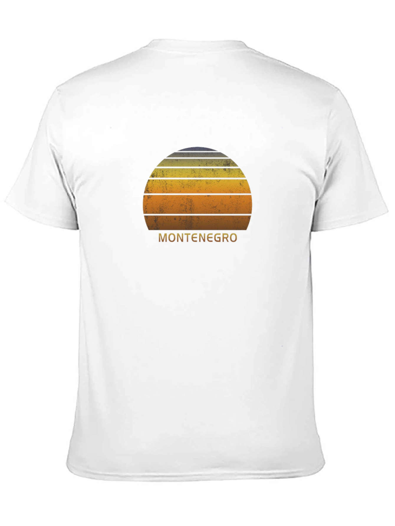 Montenegro Retro Sunset Black T-Shirt