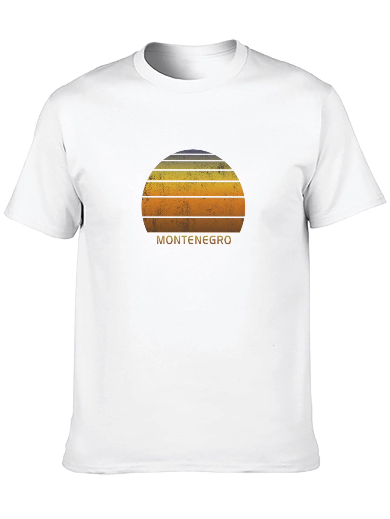 Montenegro Retro Sunset Black T-Shirt