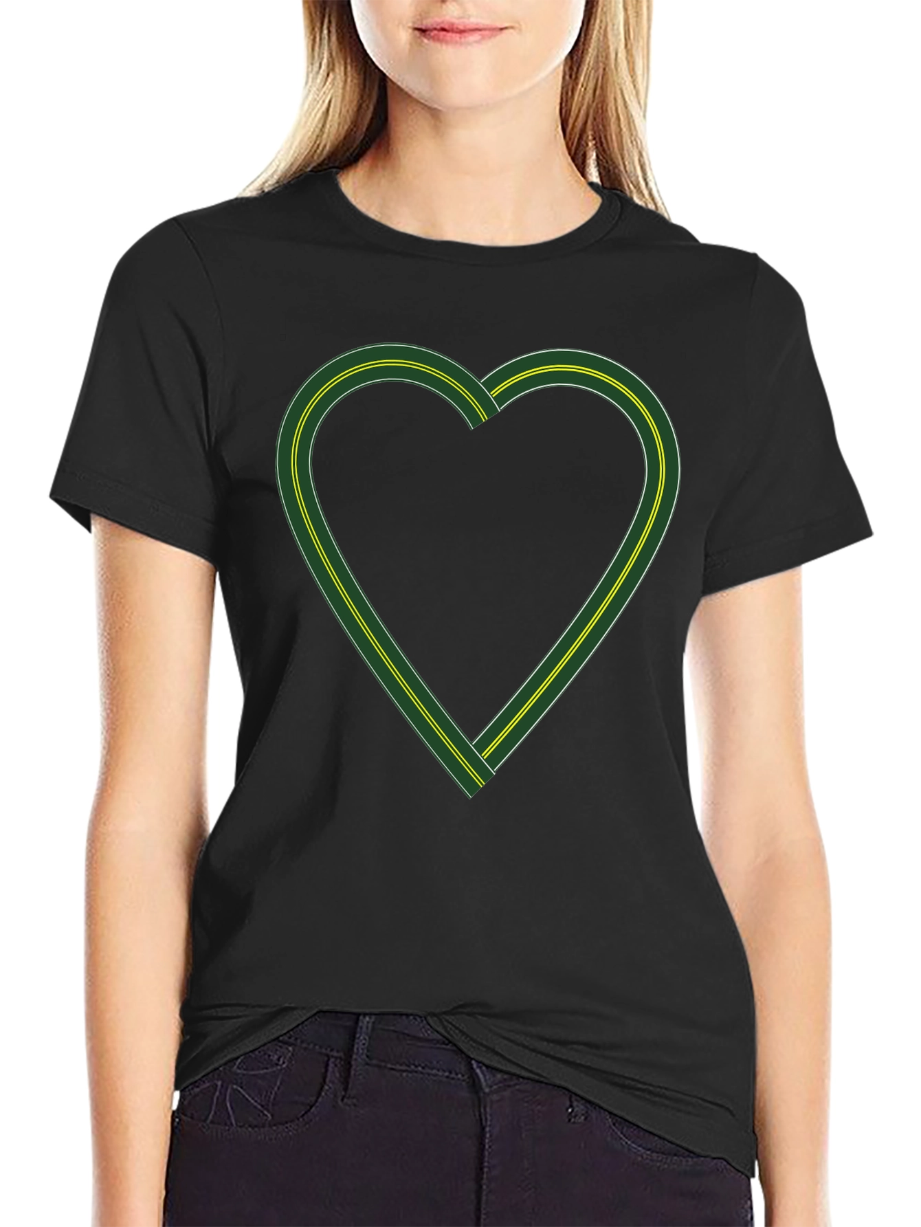 Heart Road Graphic Tee - Black Cotton Blend