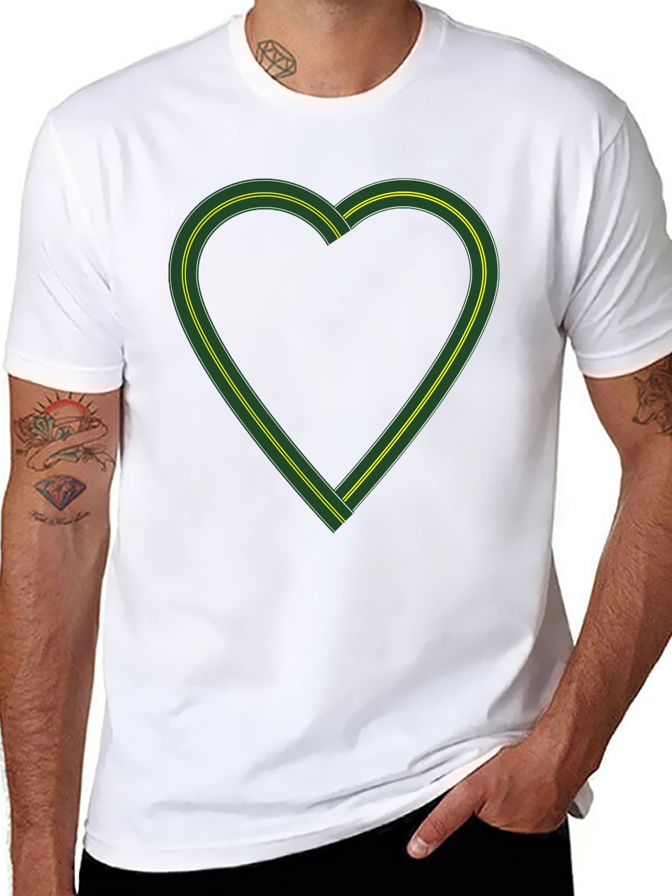 Heart Road Graphic Tee - Black Cotton Blend