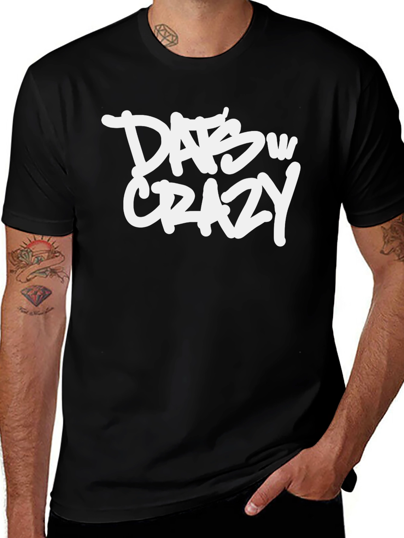 Dats W Crazy Graphic Tee - Black