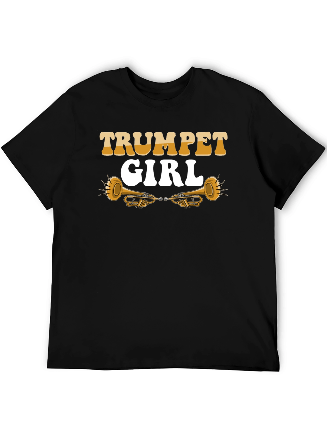 Trumpet Girl Graphic Tee - Musician T-Shirt