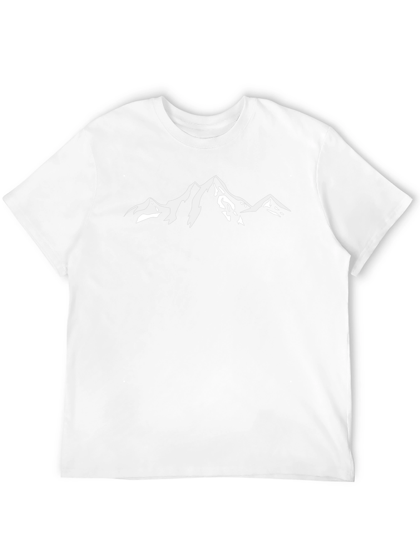 Mountain Peak Graphic Tee - Black Cotton T-Shirt