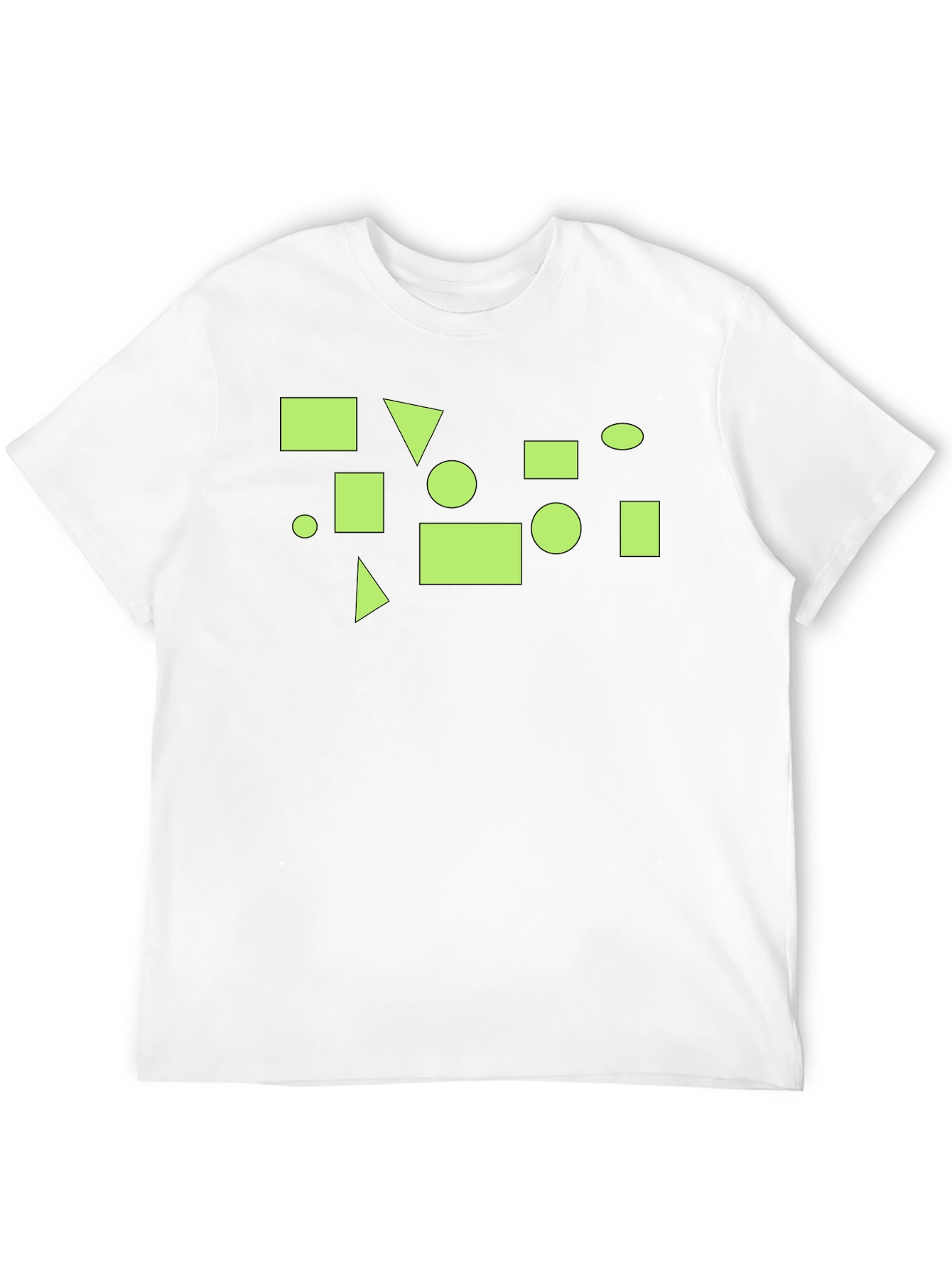 Geometric Graphic Print Black T-Shirt