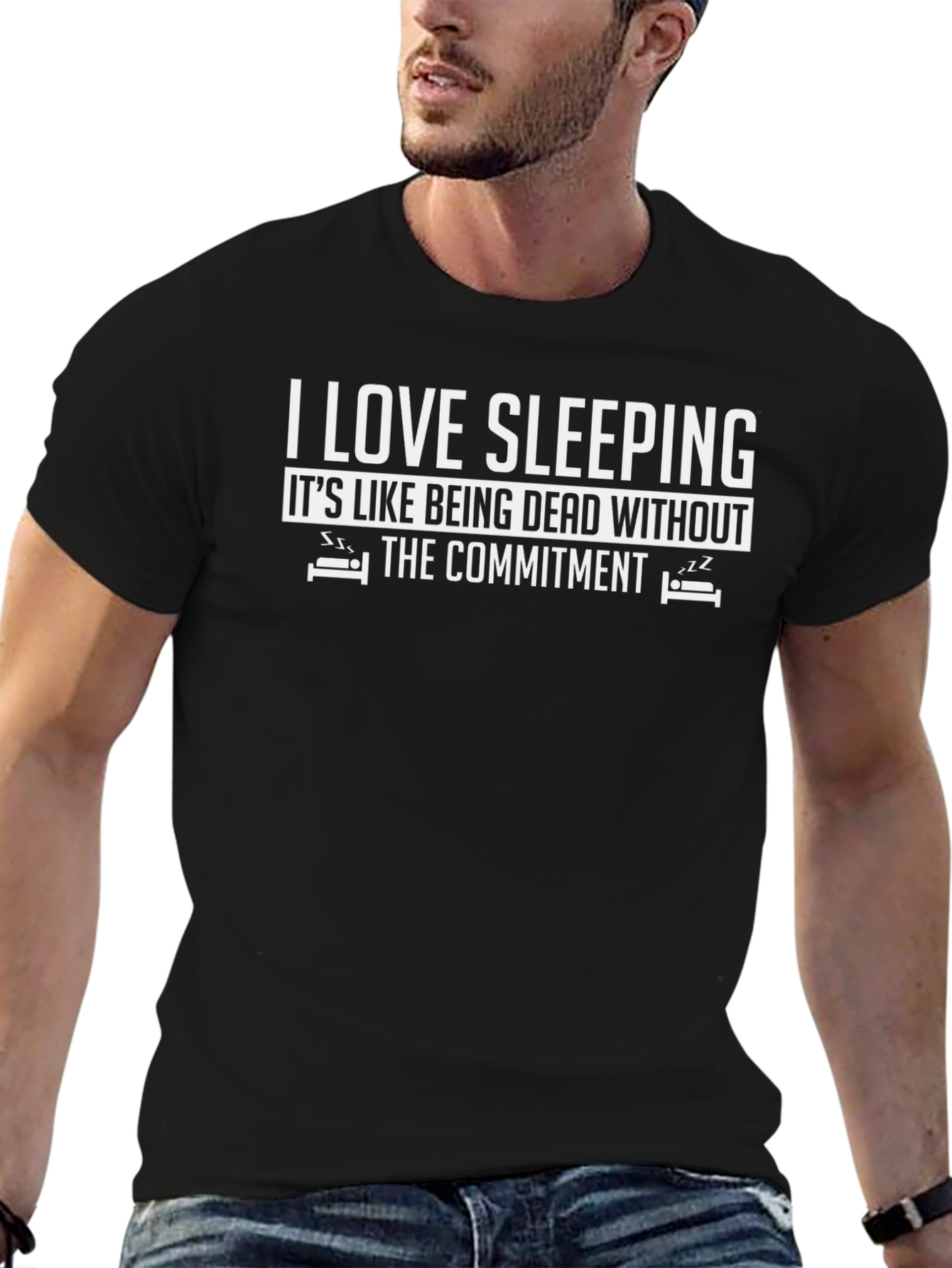 I Love Sleeping T-Shirt Funny Slogan Tee